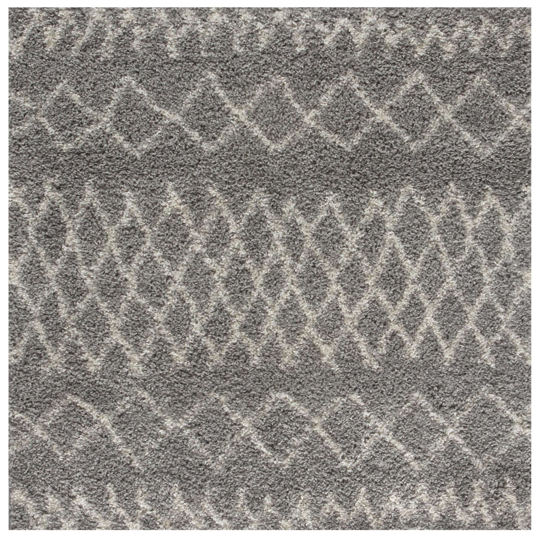 Moroccan Grey Shaggy Rug | 910 - Image 17