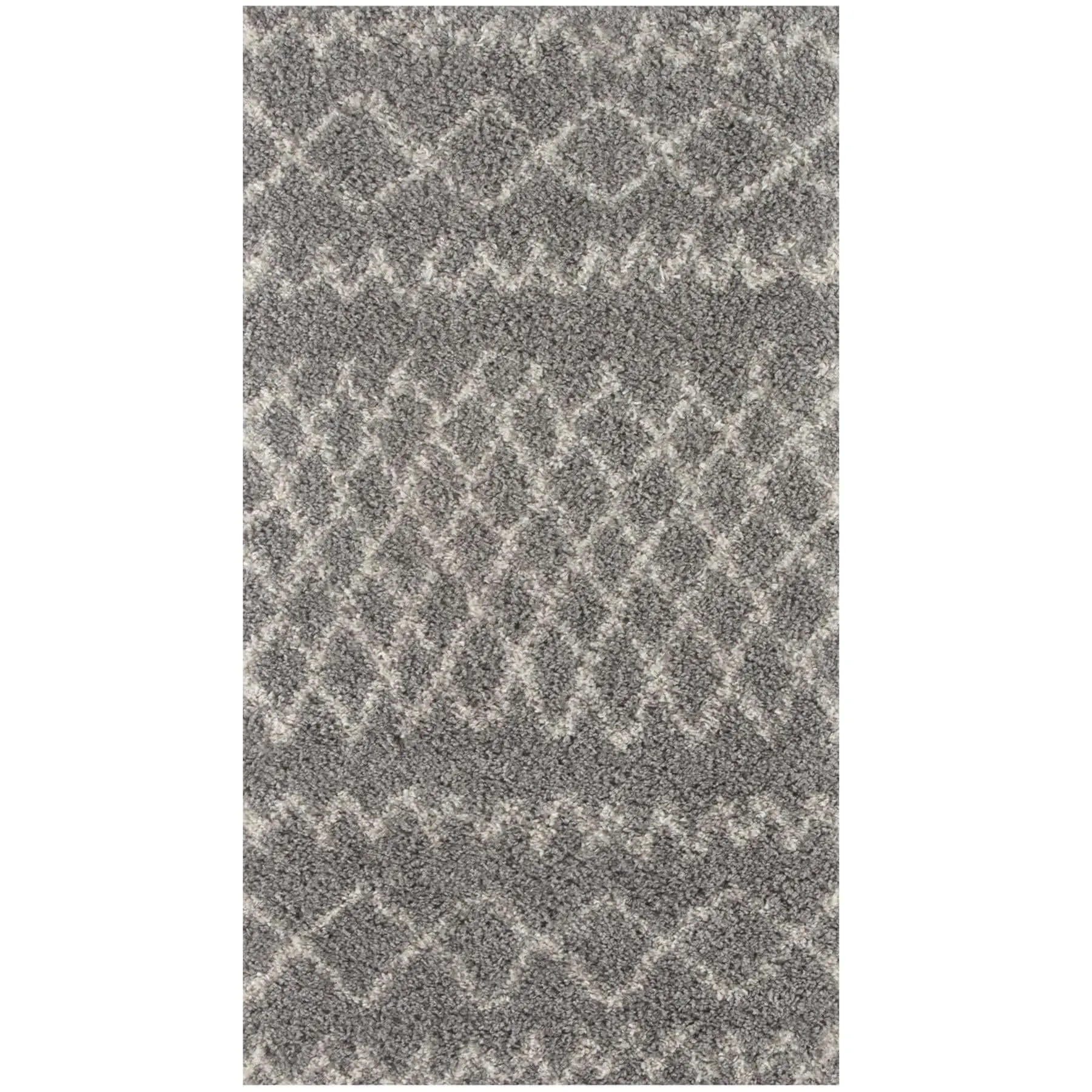 Moroccan Grey Shaggy Rug | 910 - Image 21