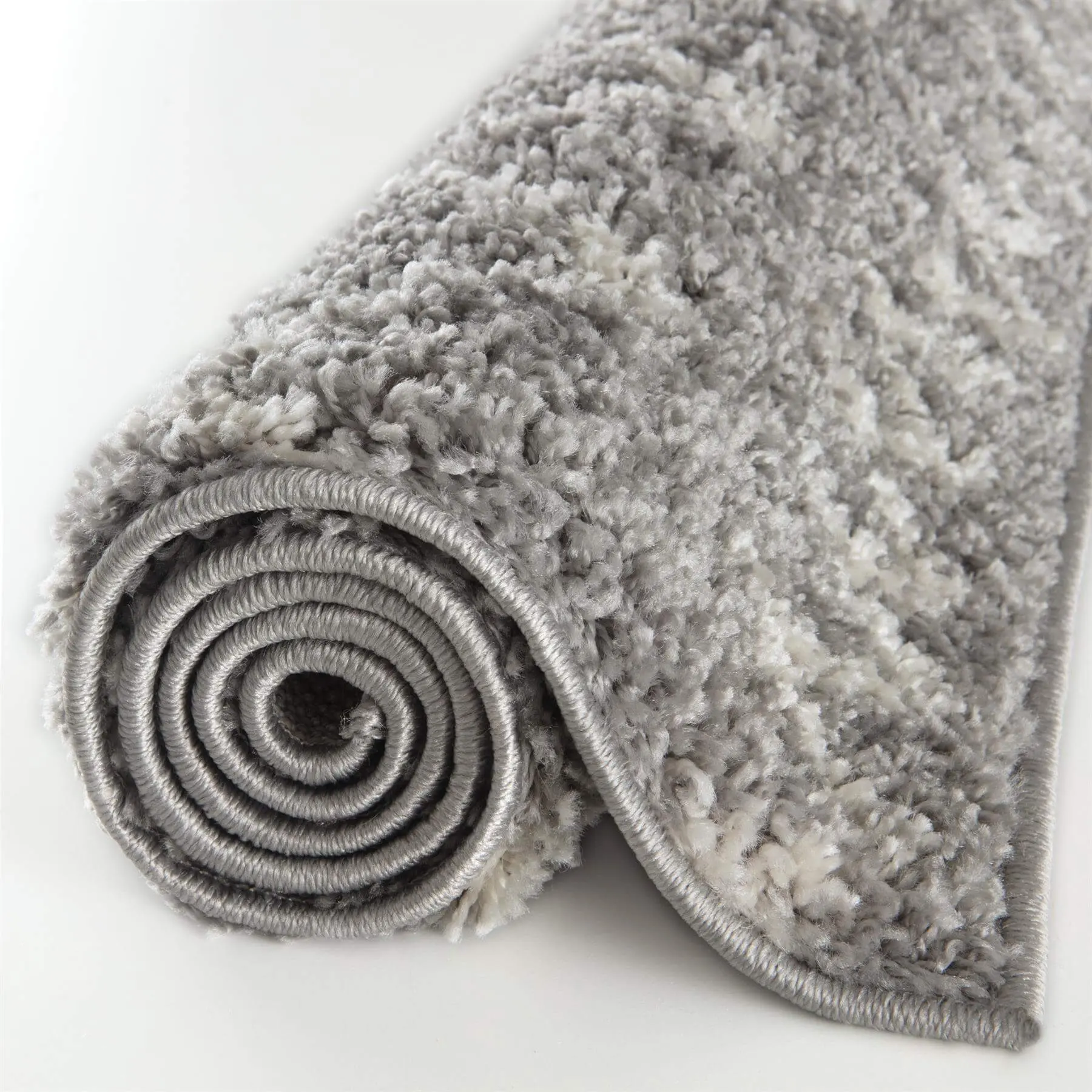 Moroccan Grey Shaggy Rug | 910 - Image 5