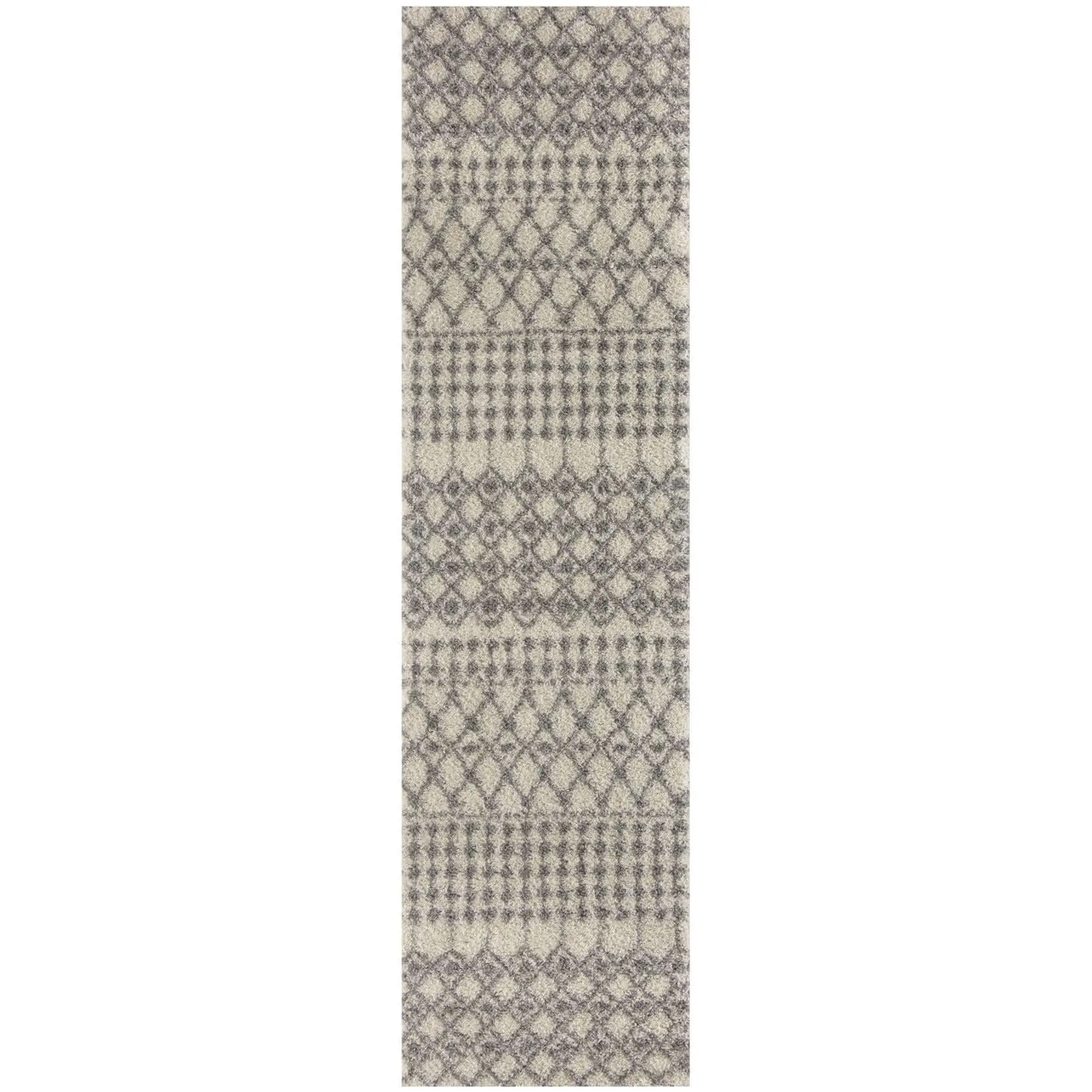 Moroccan Ivory Grey Shaggy Rug | 1000 - Image 12