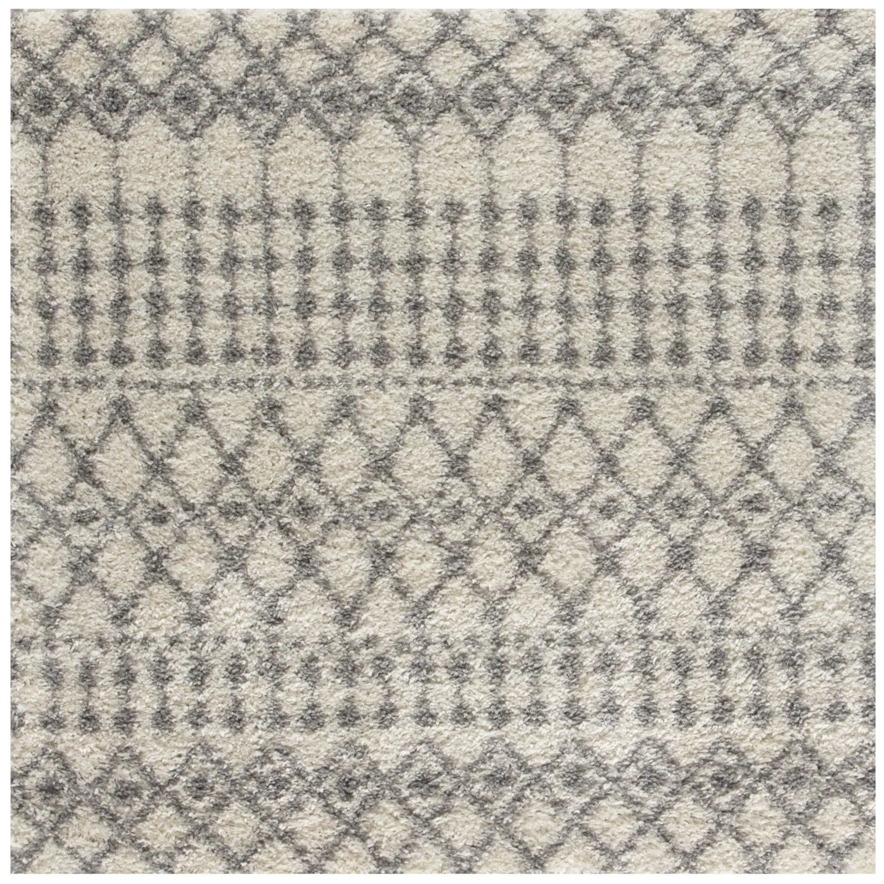 Moroccan Ivory Grey Shaggy Rug | 1000 - Image 20
