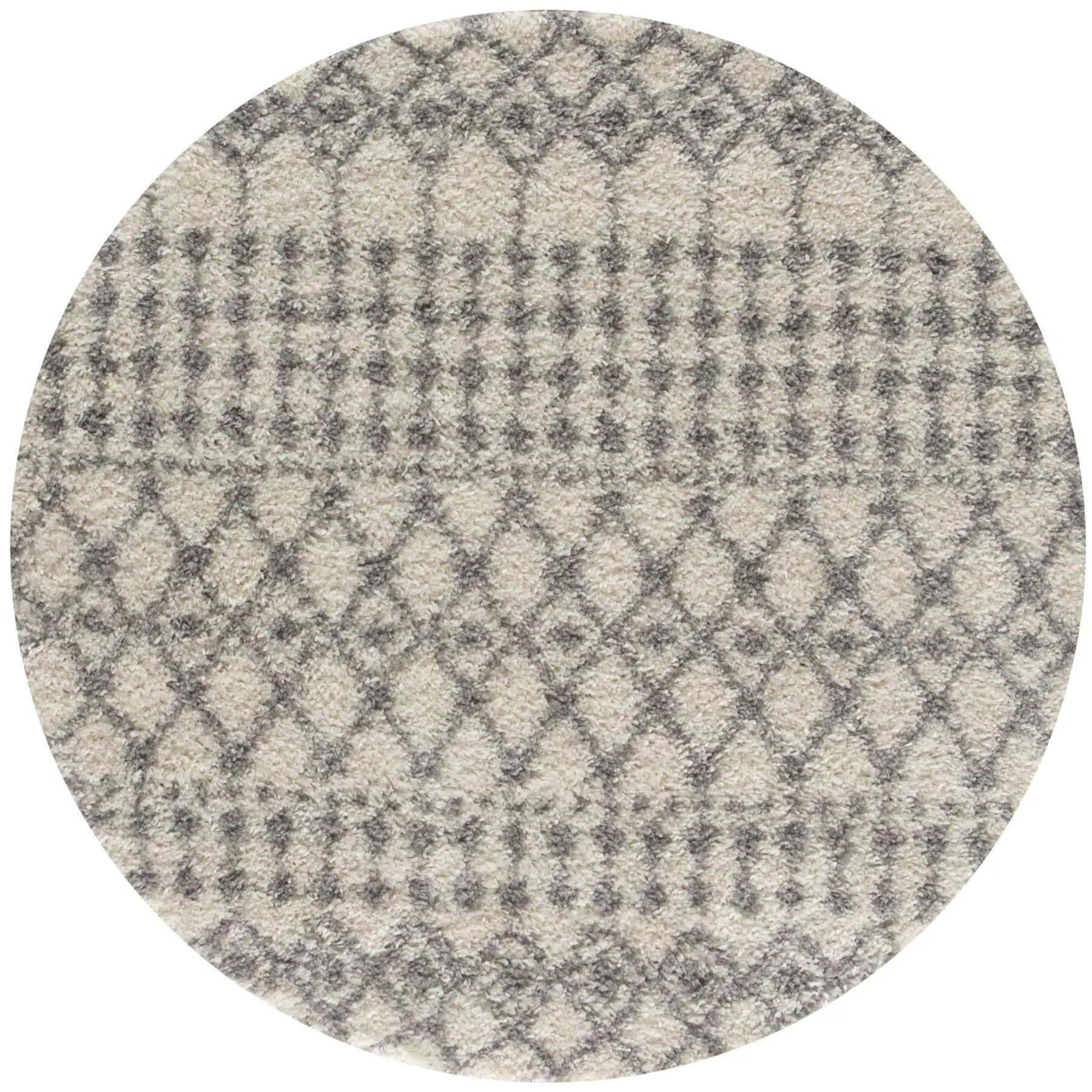Moroccan Ivory Grey Shaggy Rug | 1000 - Image 23