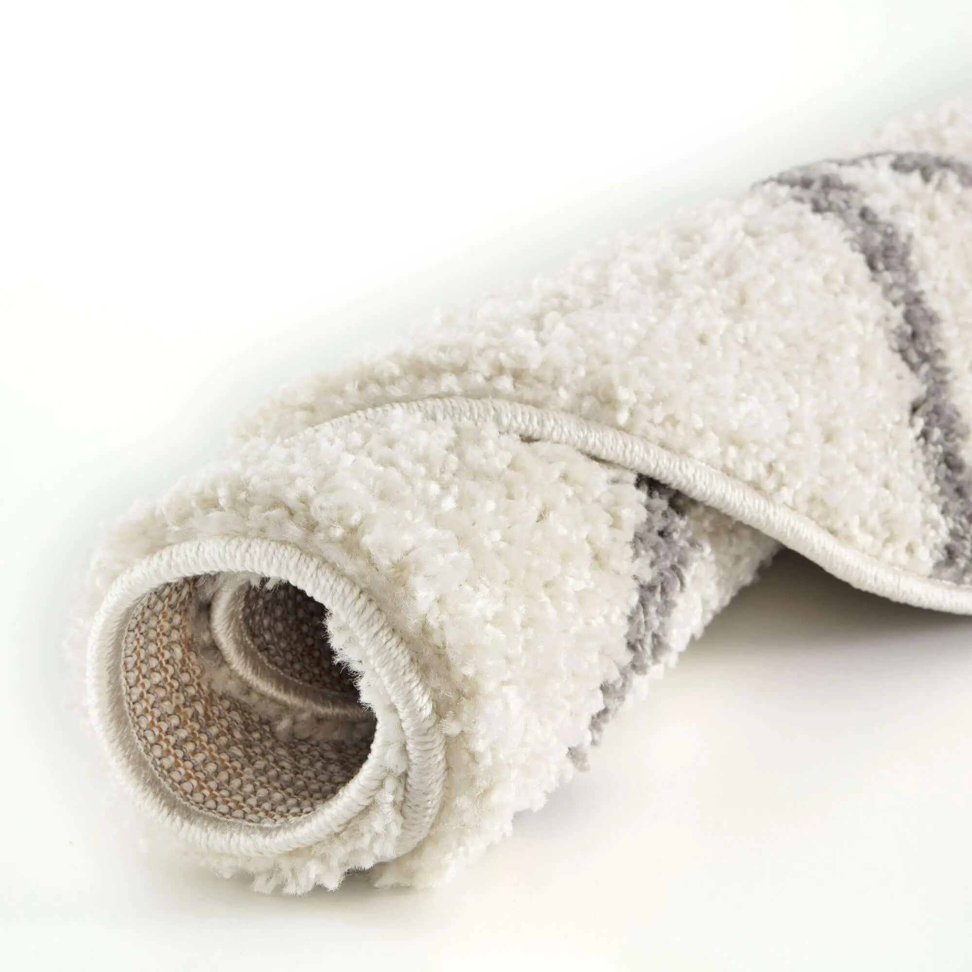 Moroccan Ivory Shaggy Rug | 500 - Image 15