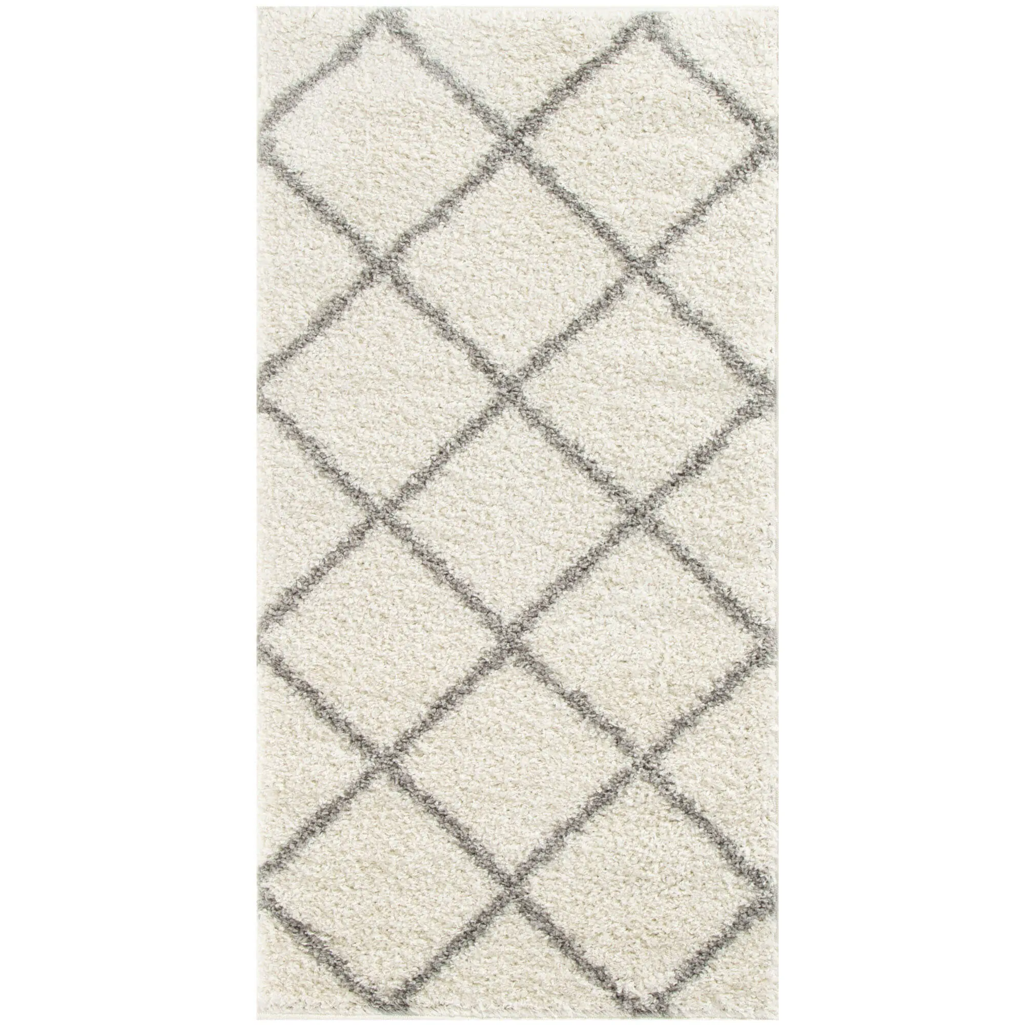Moroccan Ivory Shaggy Rug | 500 - Image 21