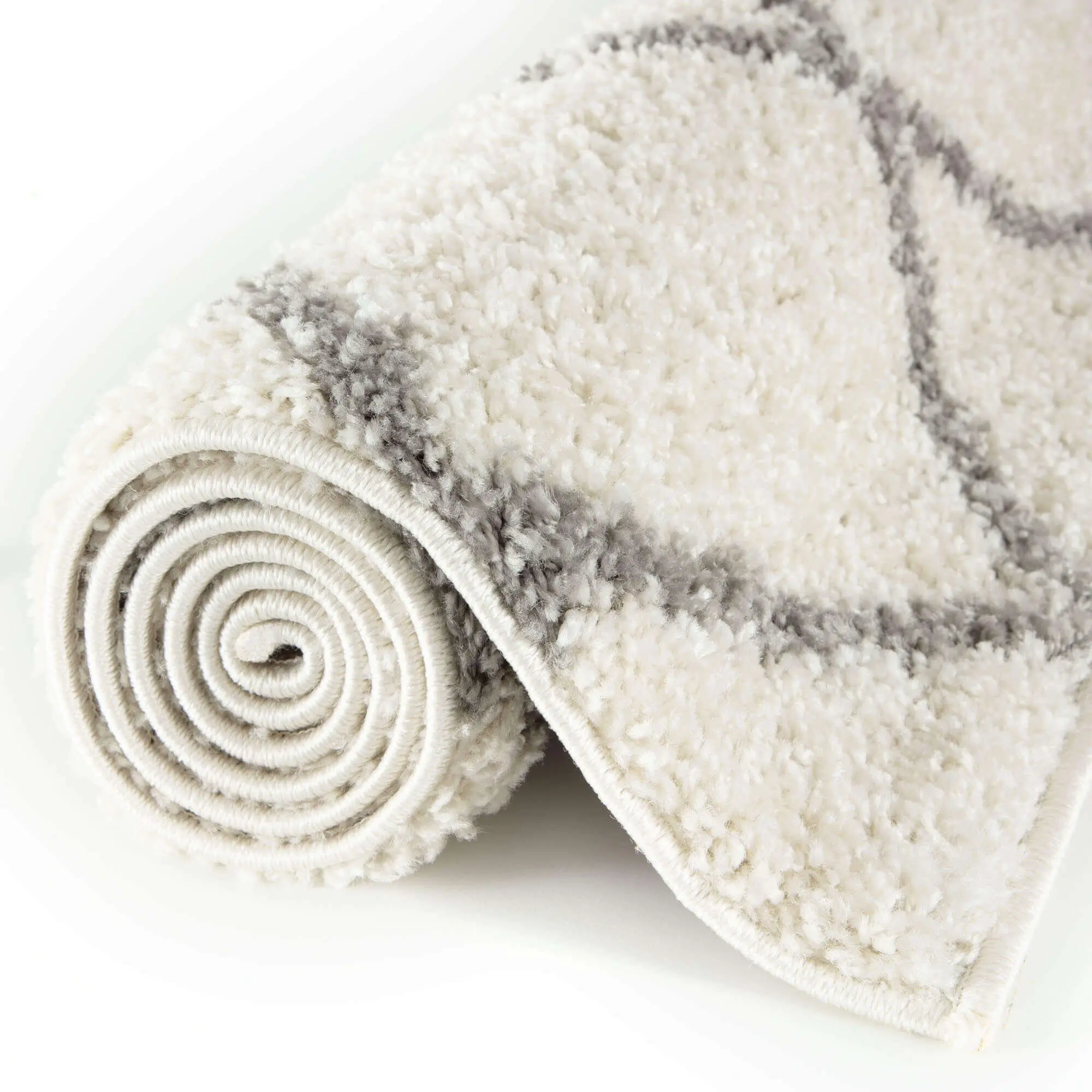 Moroccan Ivory Shaggy Rug | 500 - Image 5