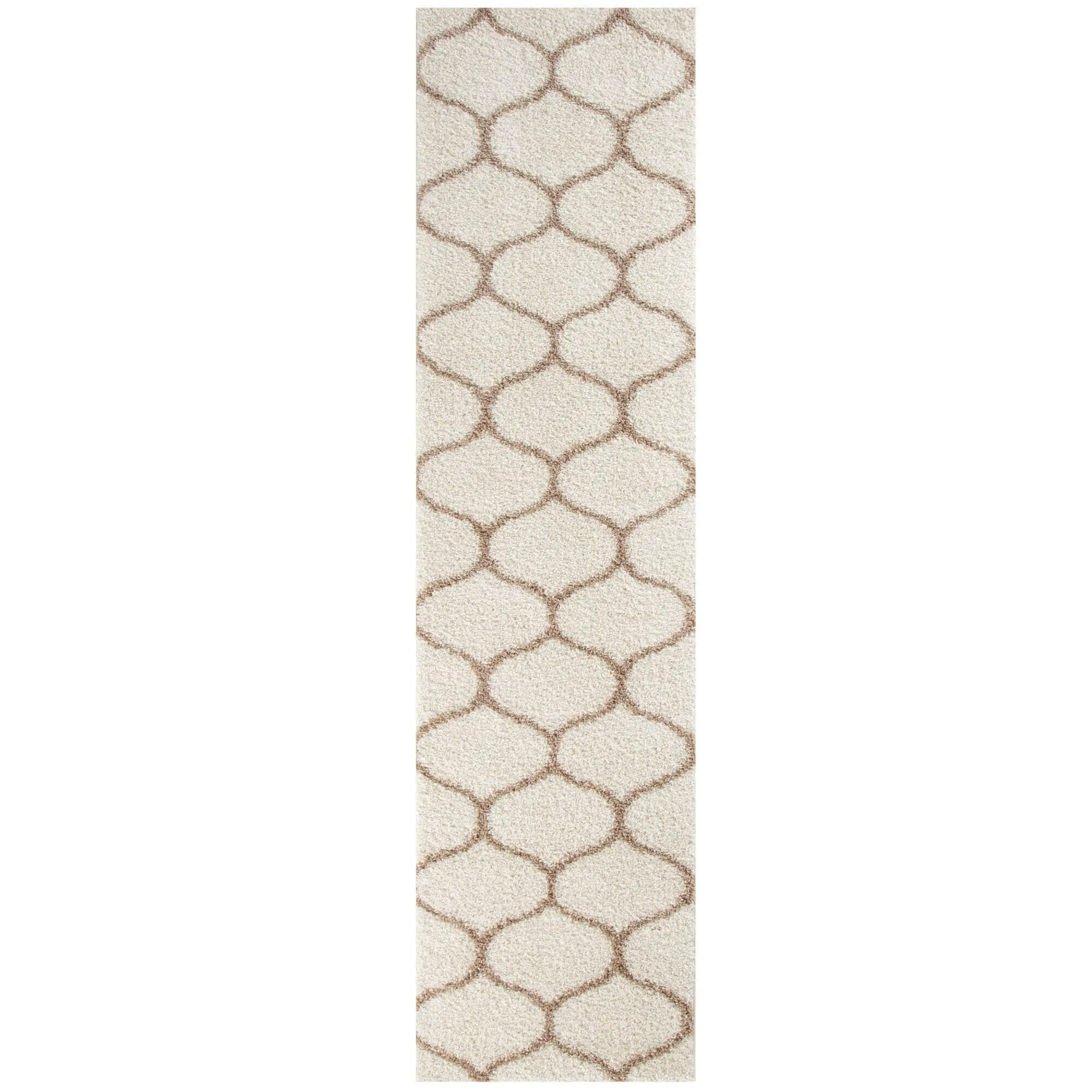 Moroccan Ivory Shaggy Rug | 630 - Image 9