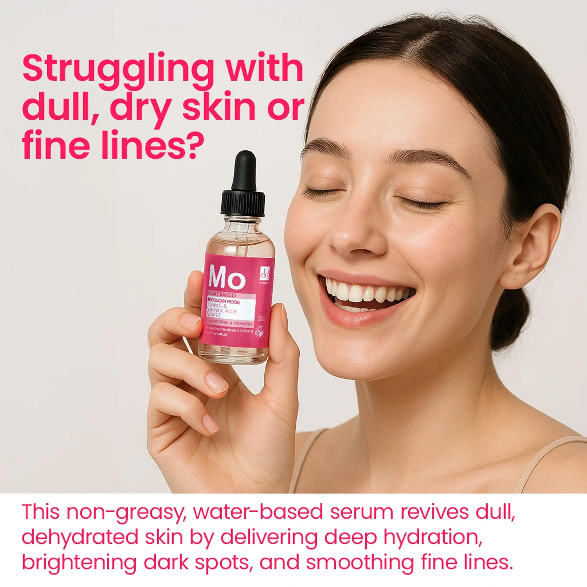 Moroccan Rose Facial Oil with Hyaluronic Acid & Vitamin C - Image 4