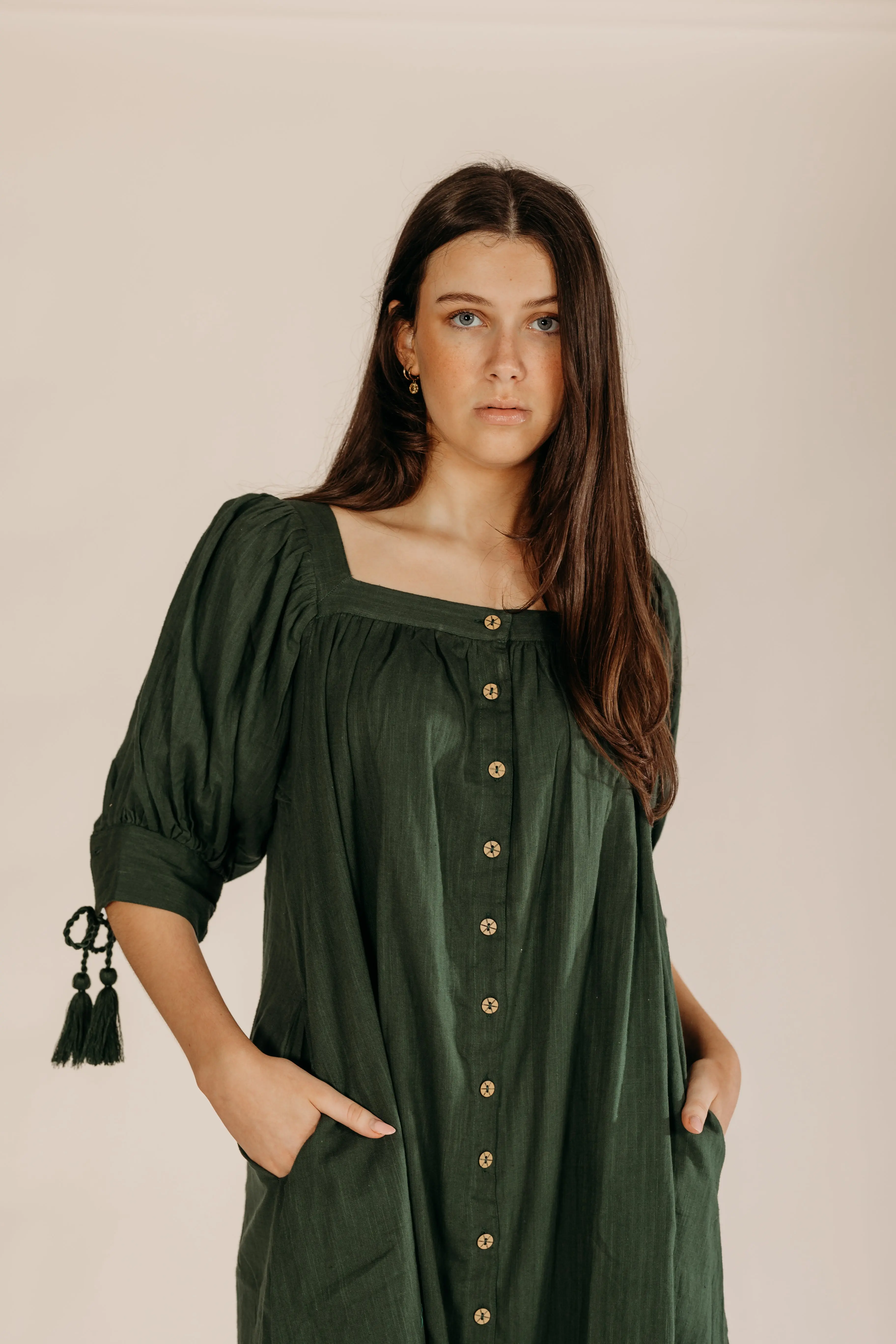 Moss Green Dress
