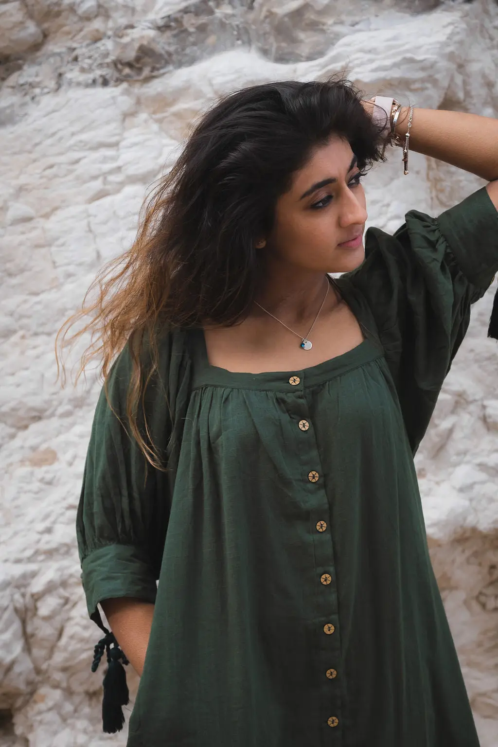 Moss Green Dress - Image 3