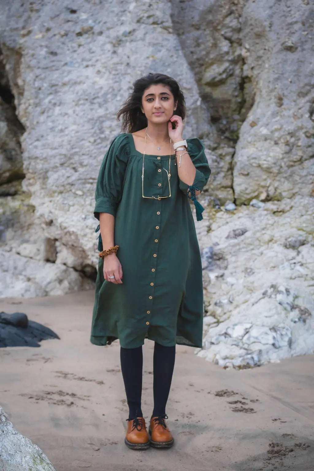 Moss Green Dress - Image 4