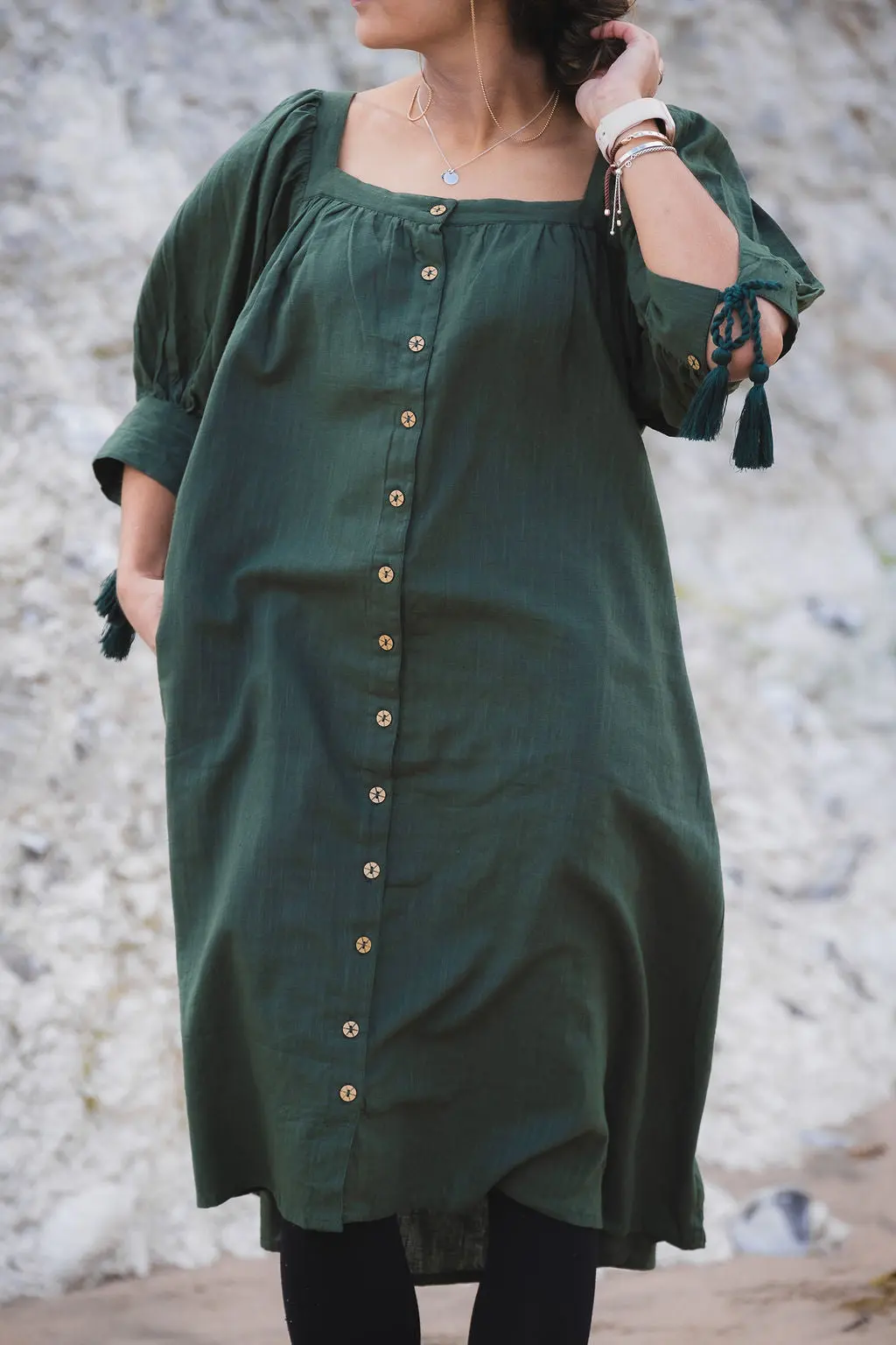 Moss Green Dress - Image 5
