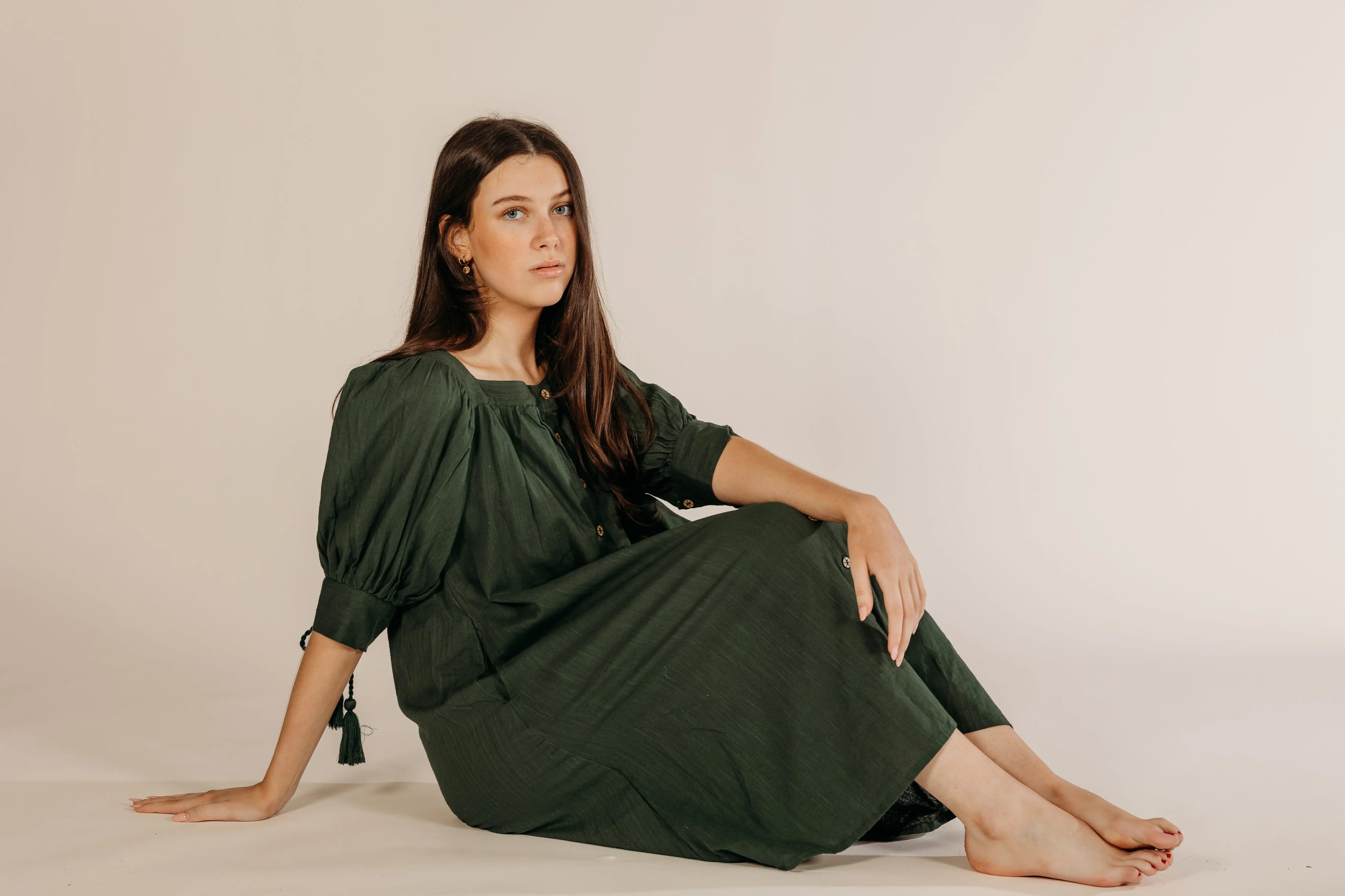 Moss Green Dress - Image 9