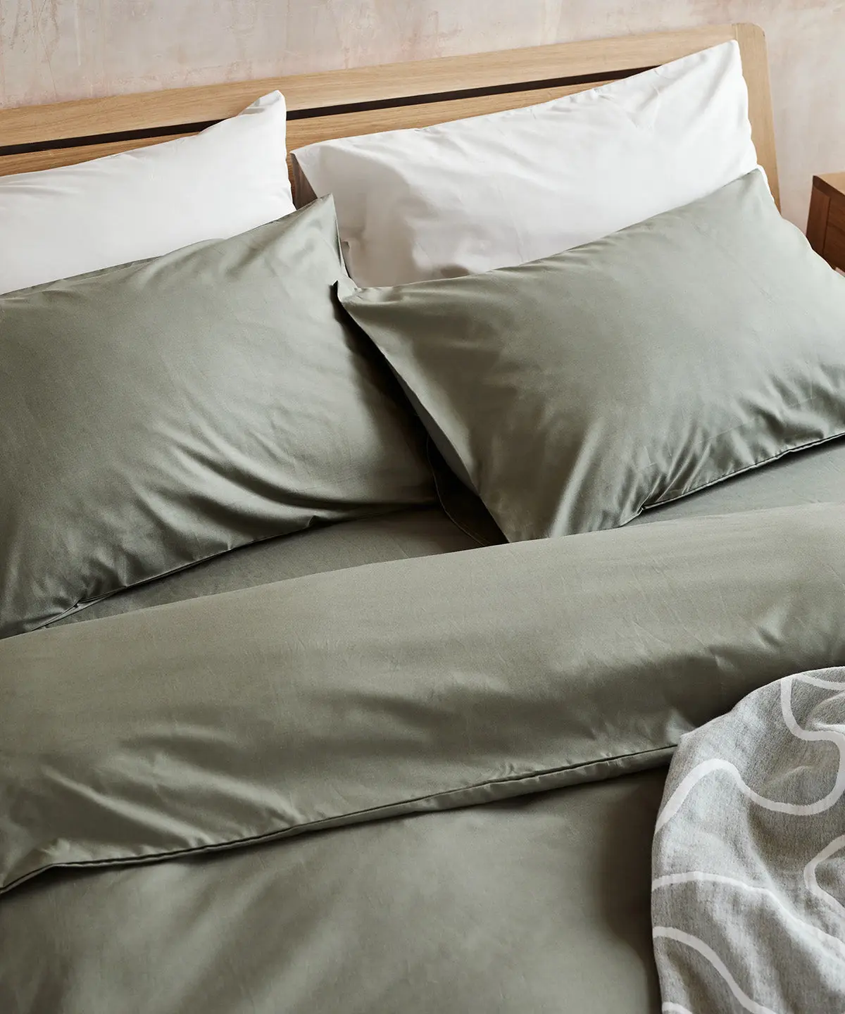 Moss Tencel Cotton Fitted Sheet - Image 5