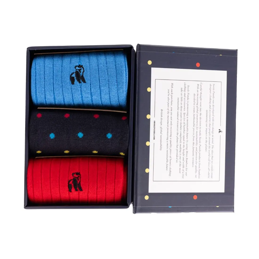 Multi Spot Sock Box - 3 Pairs of Bamboo Socks (His) - Image 2