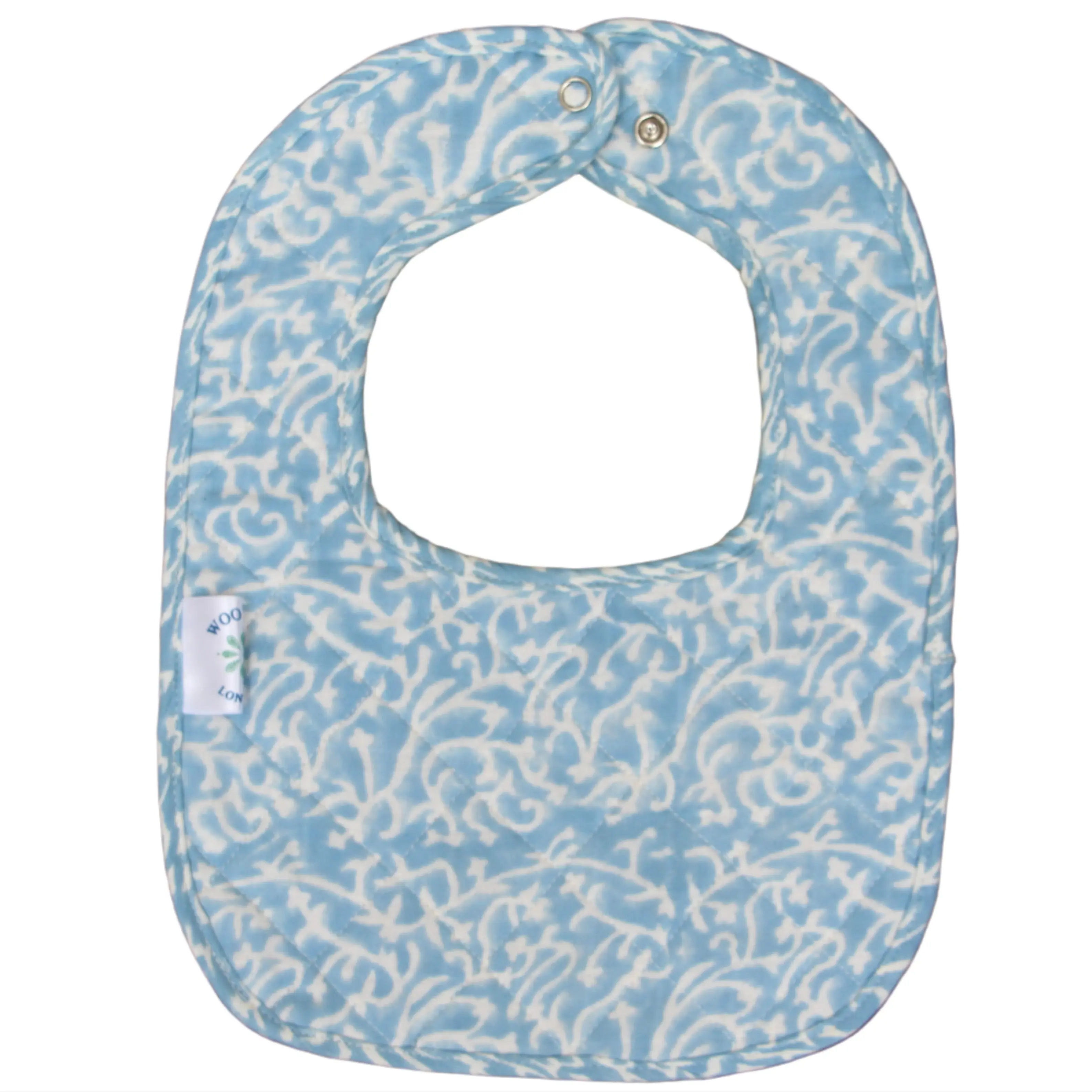 Blue Coral Muslin Quilted Bib - Image 4