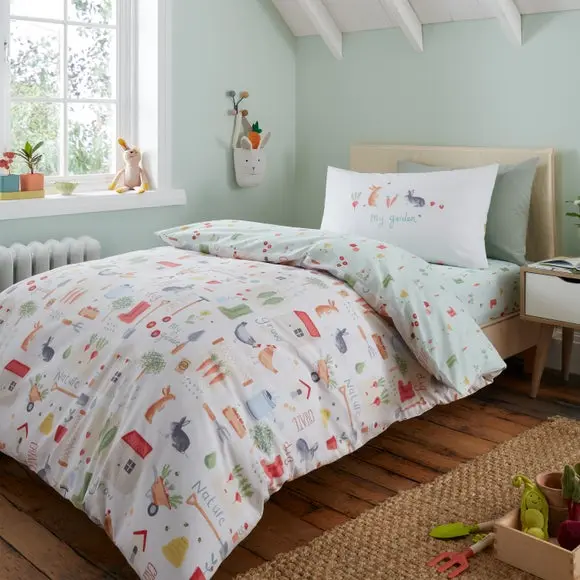My Allotment Polycotton Duvet Cover & Pillowcase Set