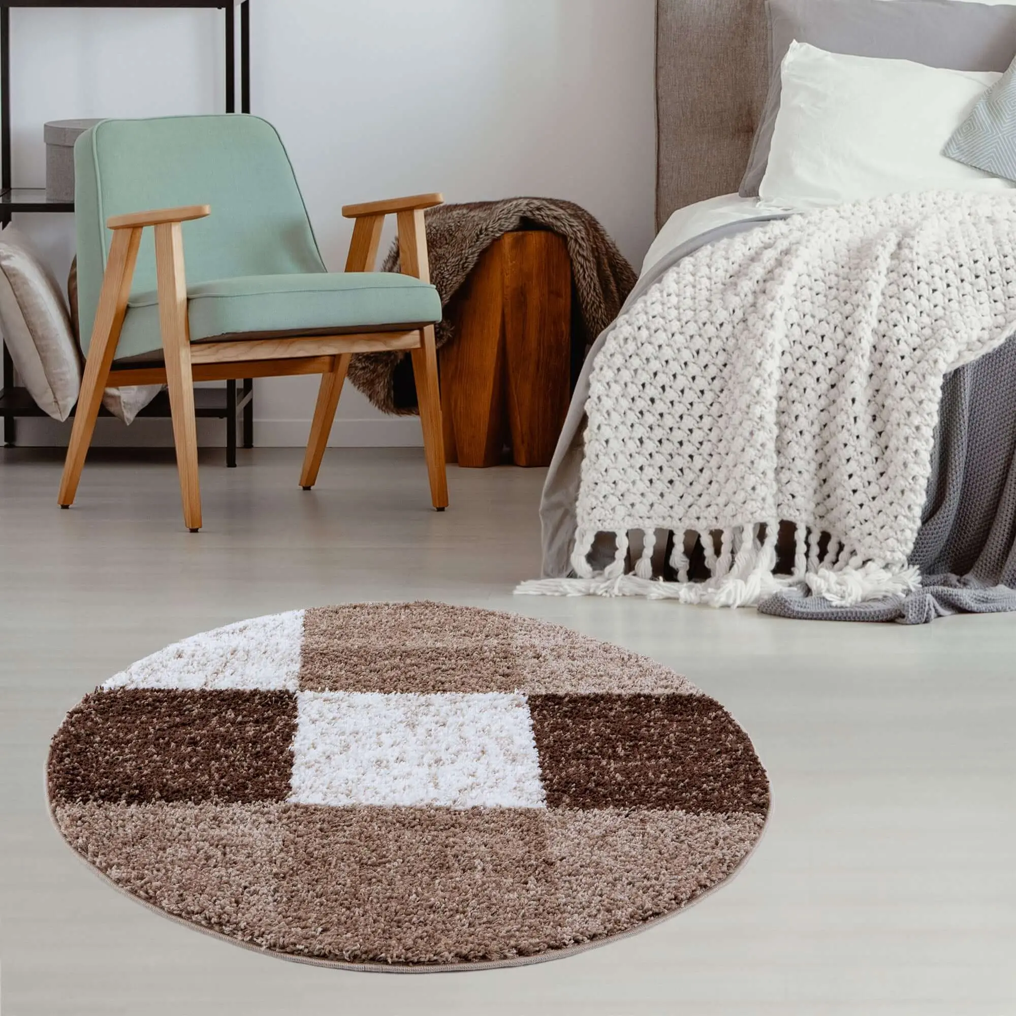 Myshaggy Geometric Brown Rug - Image 14