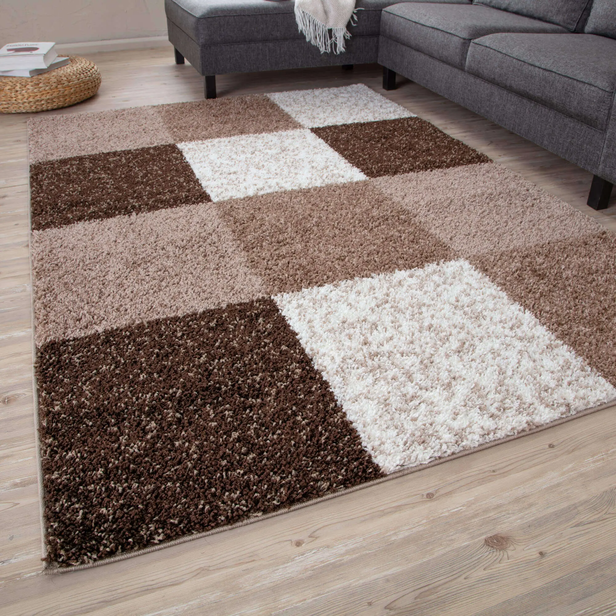 Myshaggy Geometric Brown Rug - Image 3