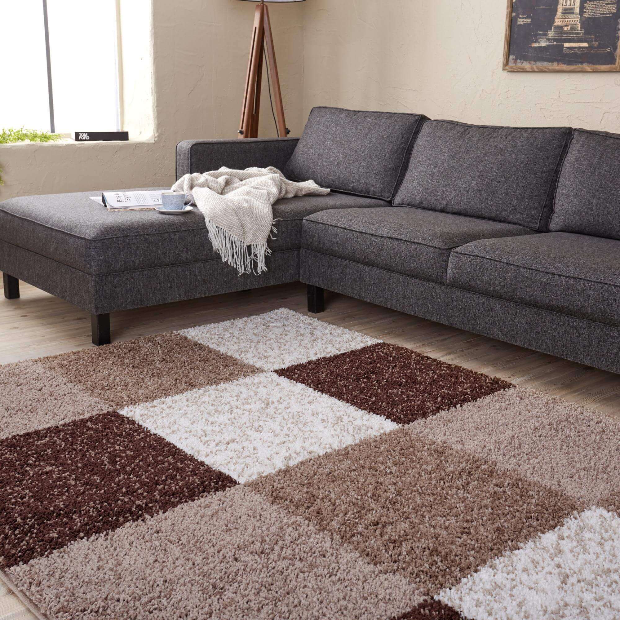 Myshaggy Geometric Brown Rug - Image 4