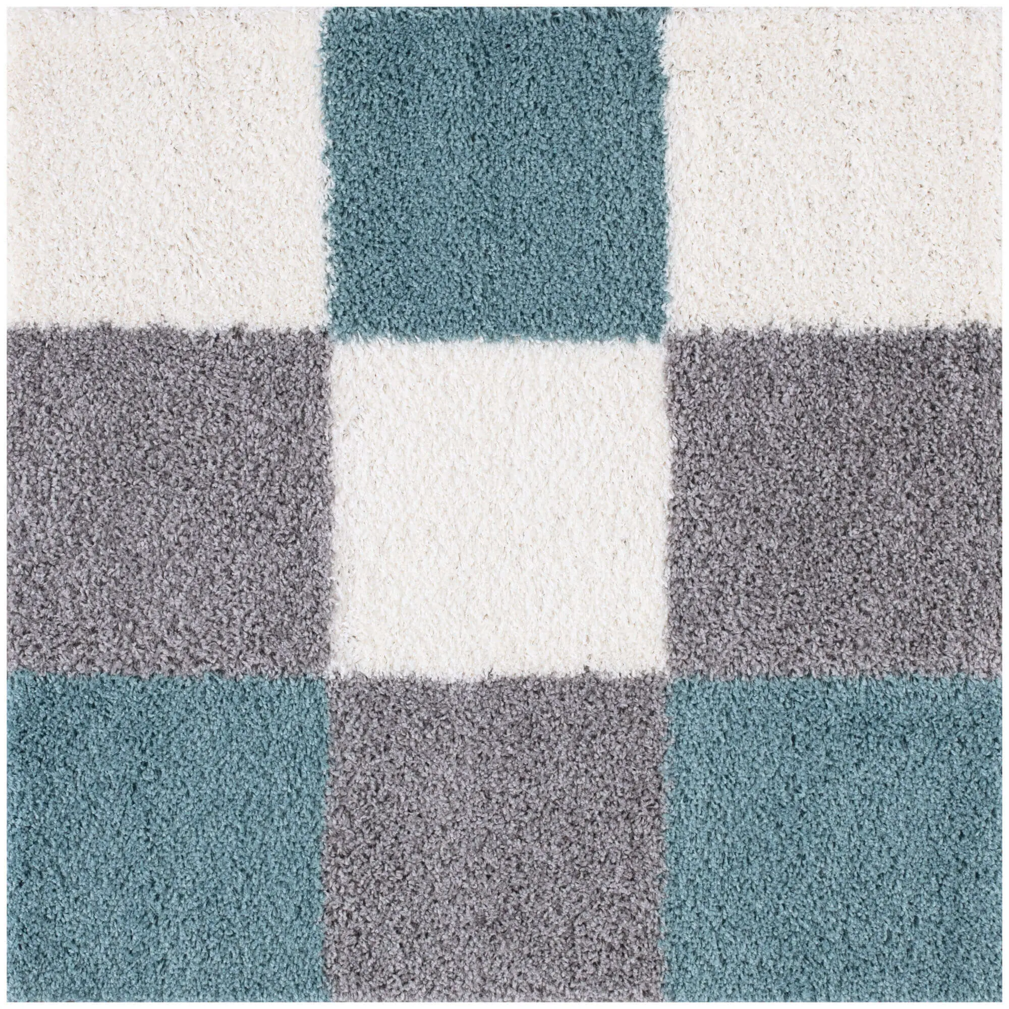 Myshaggy Geometric Duck Egg Blue Rug - Image 10