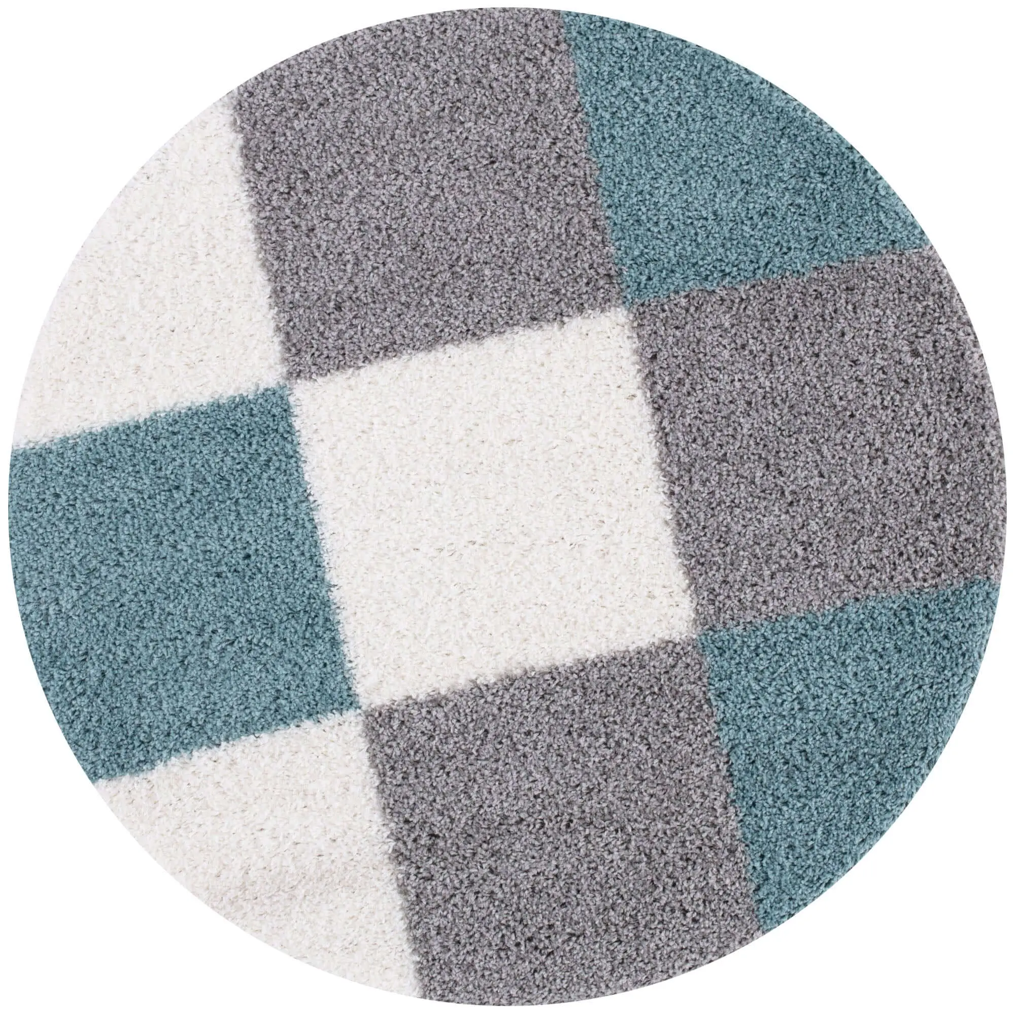 Myshaggy Geometric Duck Egg Blue Rug - Image 12