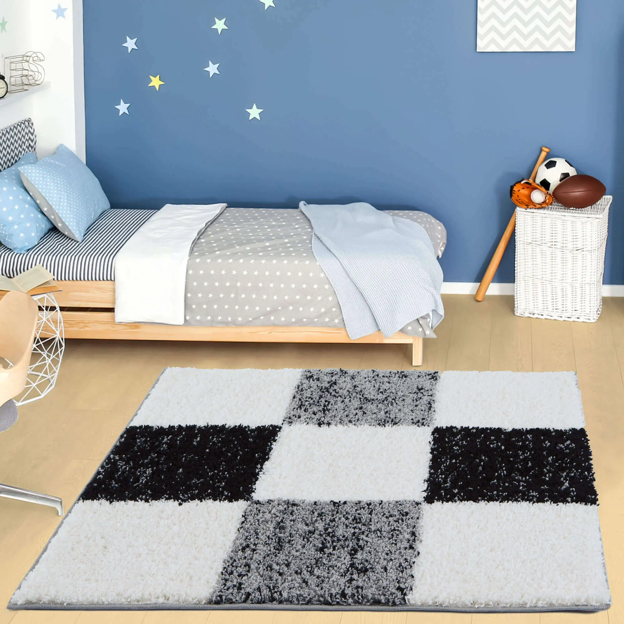 Myshaggy Geometric Grey Rug - Image 11