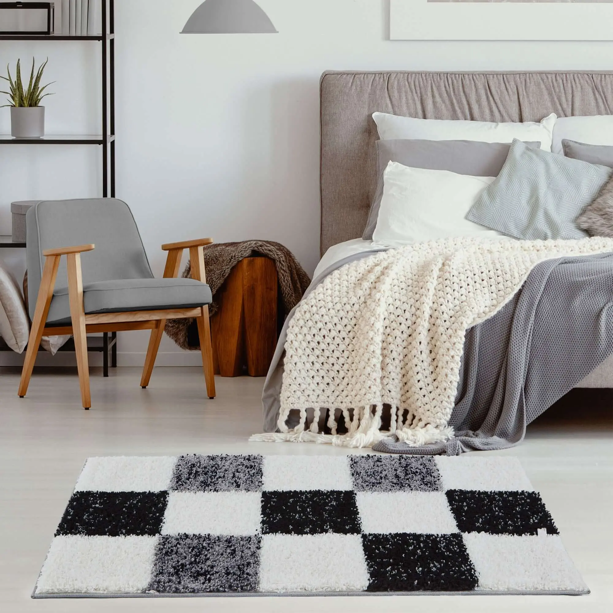 Myshaggy Geometric Grey Rug - Image 14