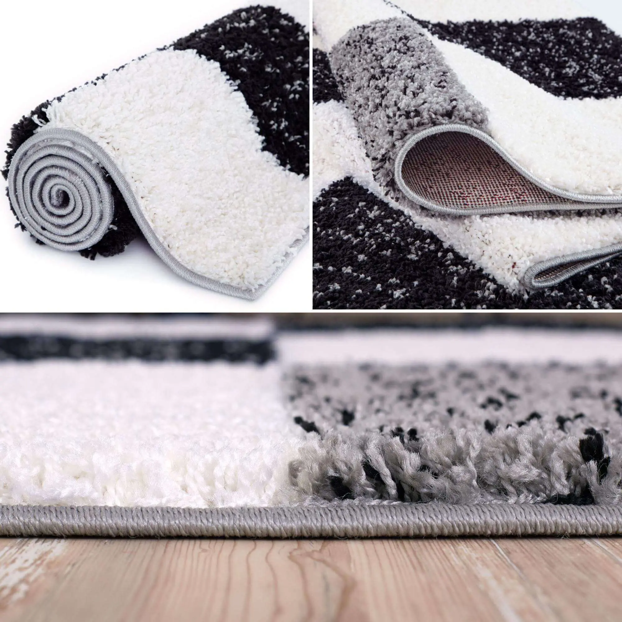 Myshaggy Geometric Grey Rug - Image 4