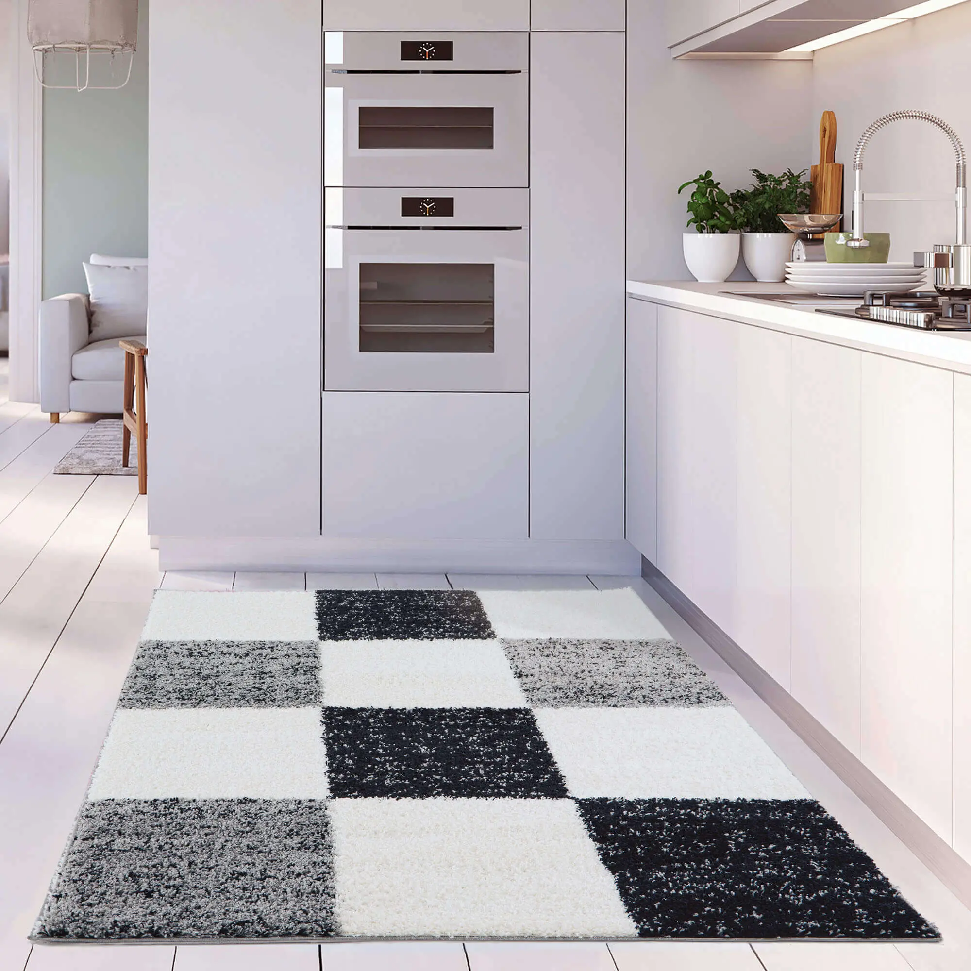 Myshaggy Geometric Grey Rug - Image 6