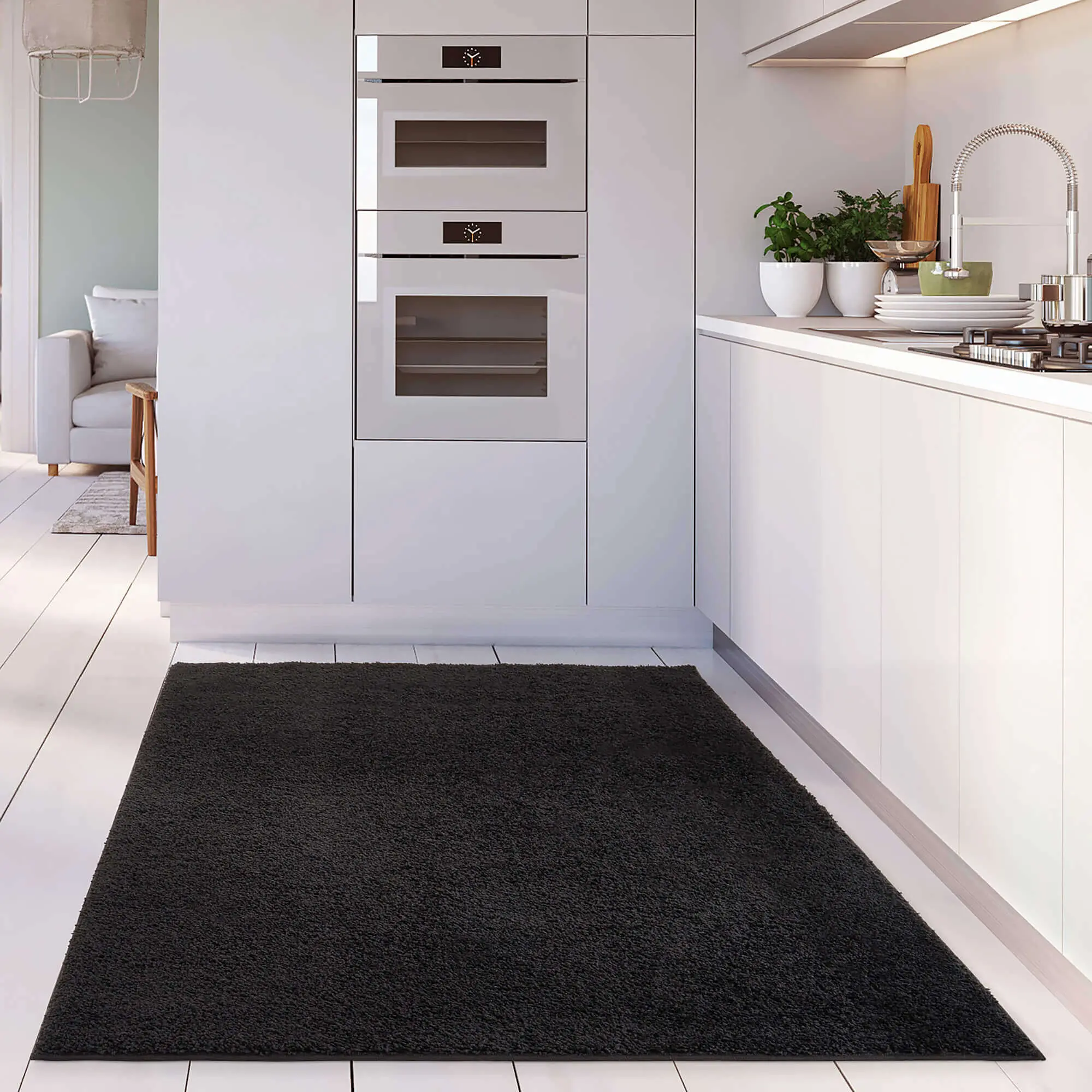 Myshaggy Solid Black Rug - Image 15
