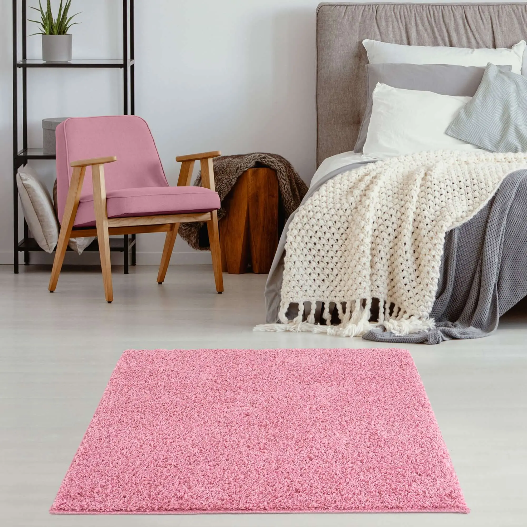 Myshaggy Solid Pink Rug - Image 18