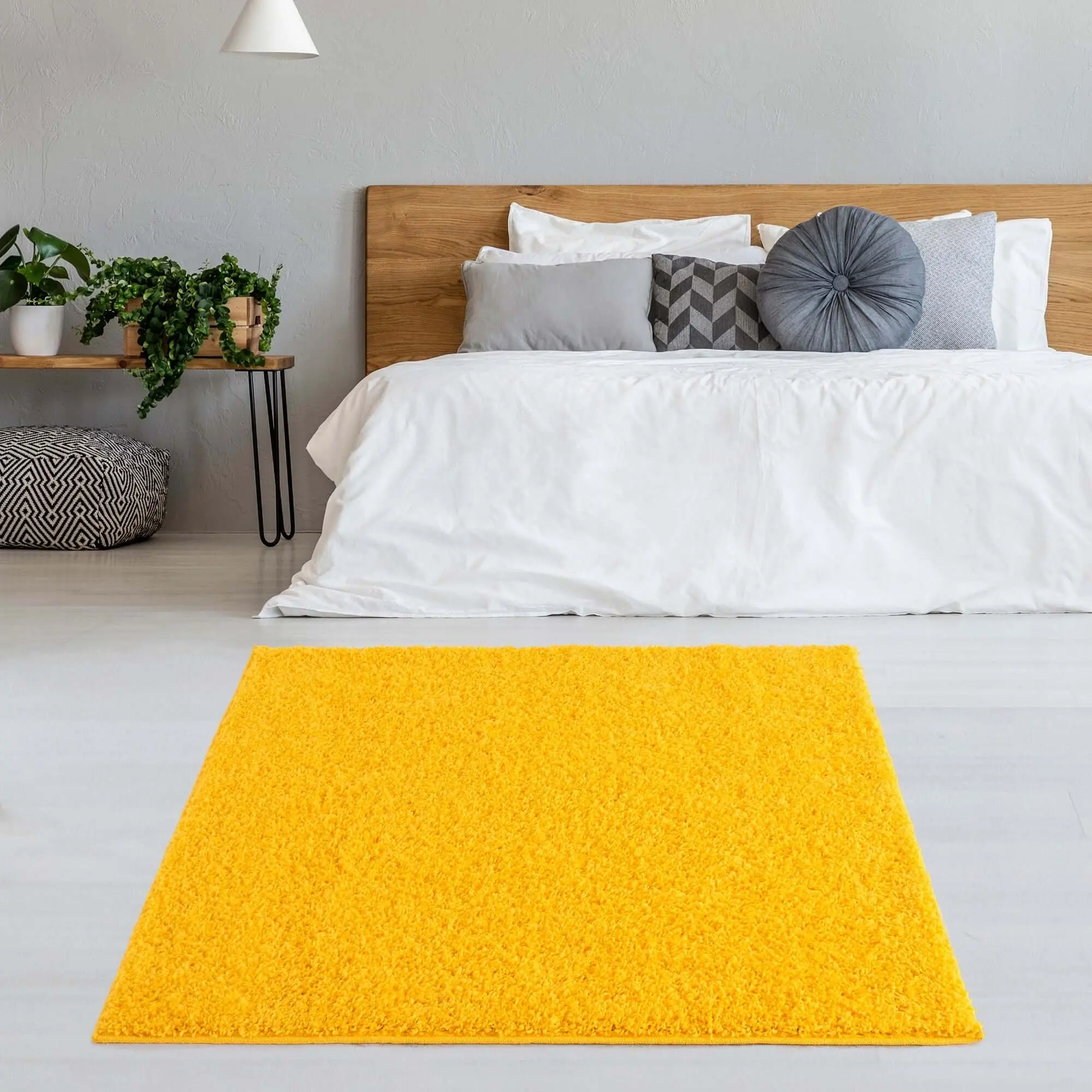 Myshaggy Solid Yellow Rug - Image 11