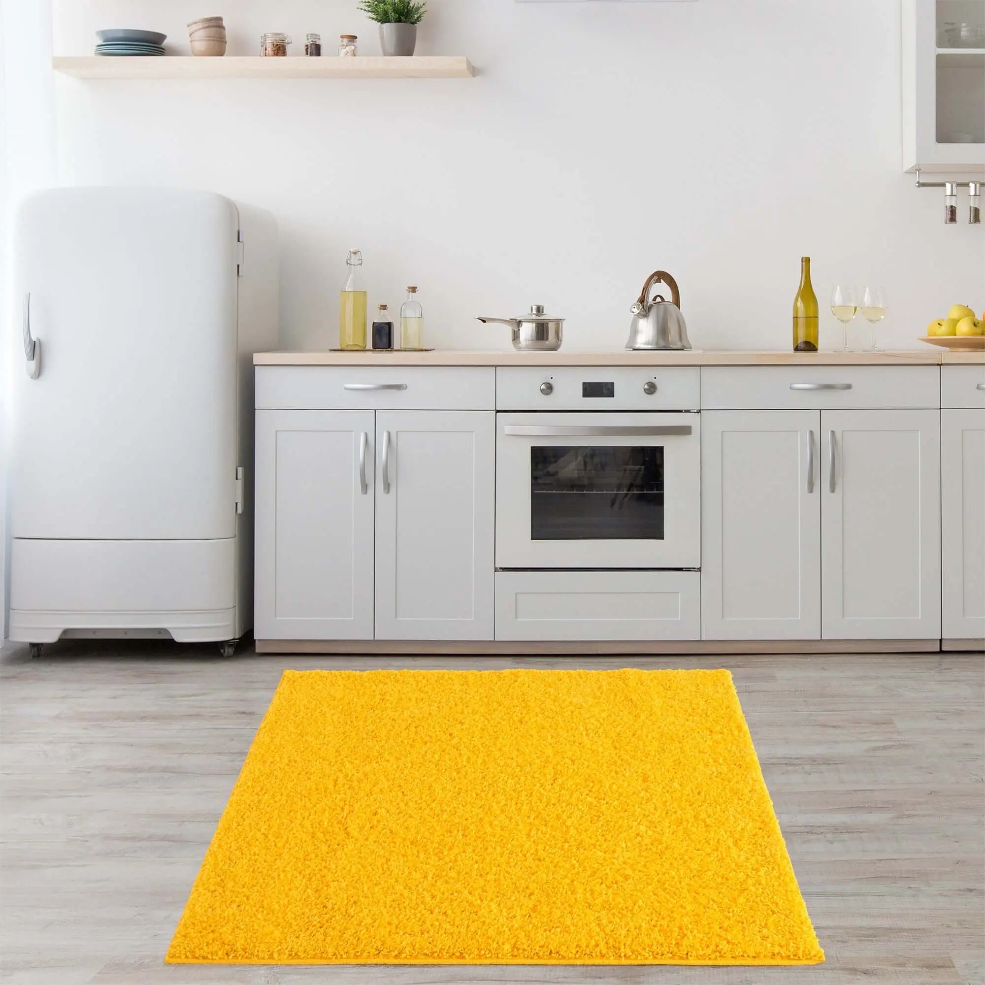 Myshaggy Solid Yellow Rug - Image 12
