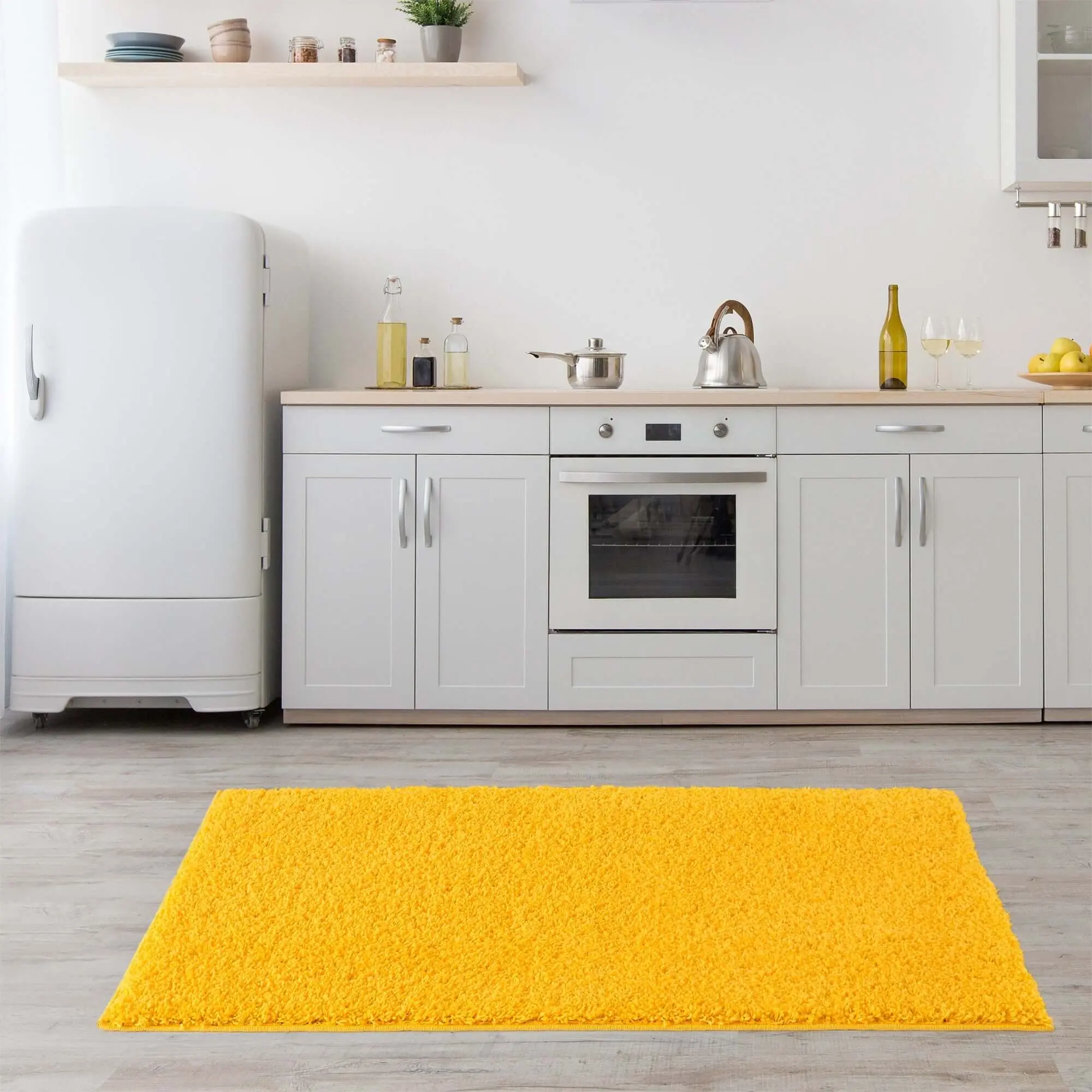 Myshaggy Solid Yellow Rug - Image 15