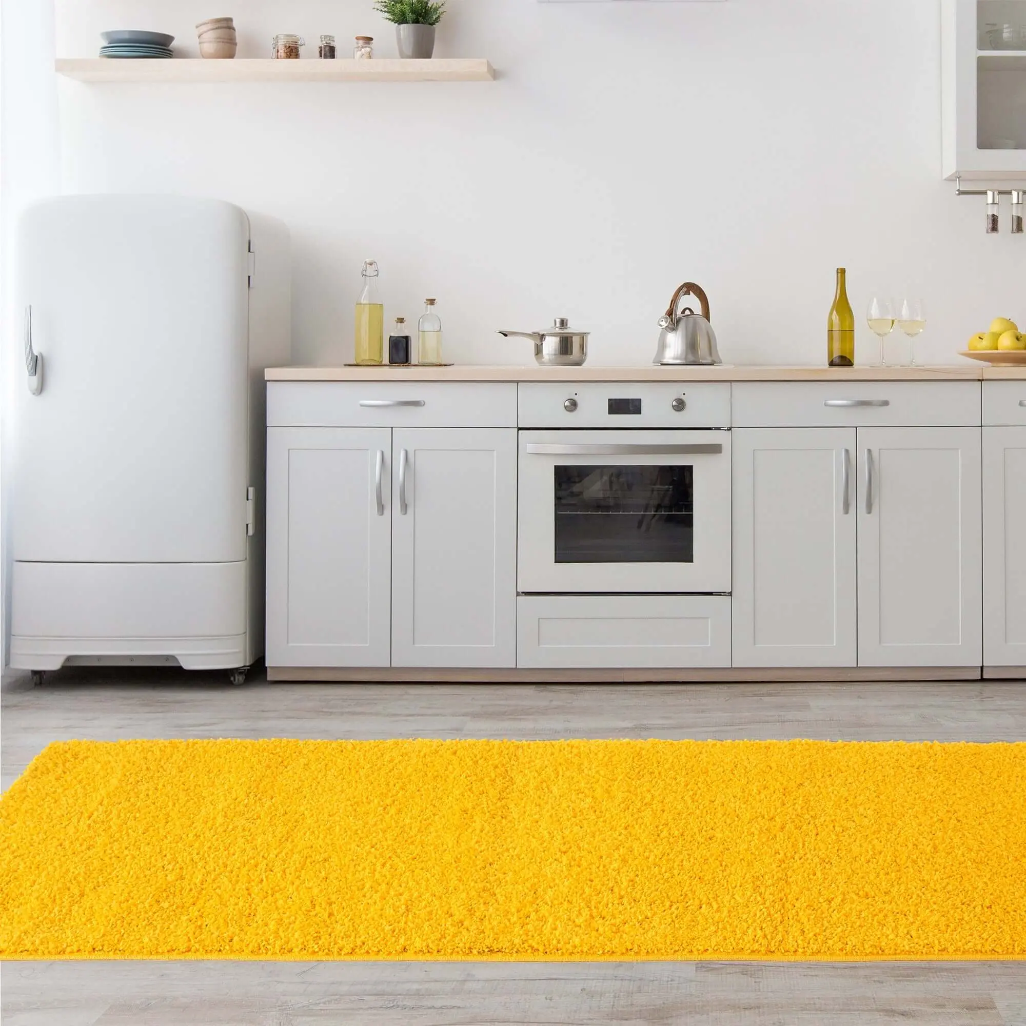 Myshaggy Solid Yellow Rug - Image 18