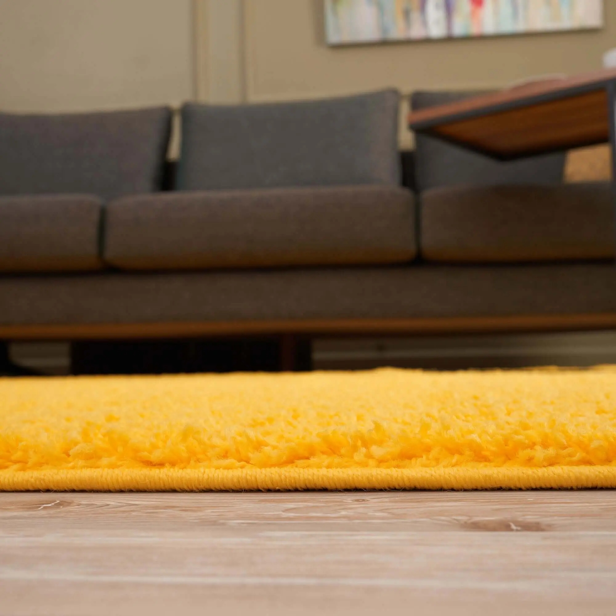 Myshaggy Solid Yellow Rug - Image 24
