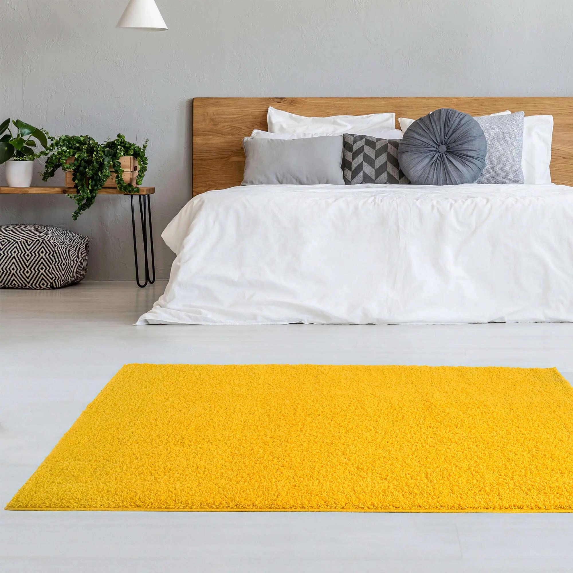 Myshaggy Solid Yellow Rug - Image 8
