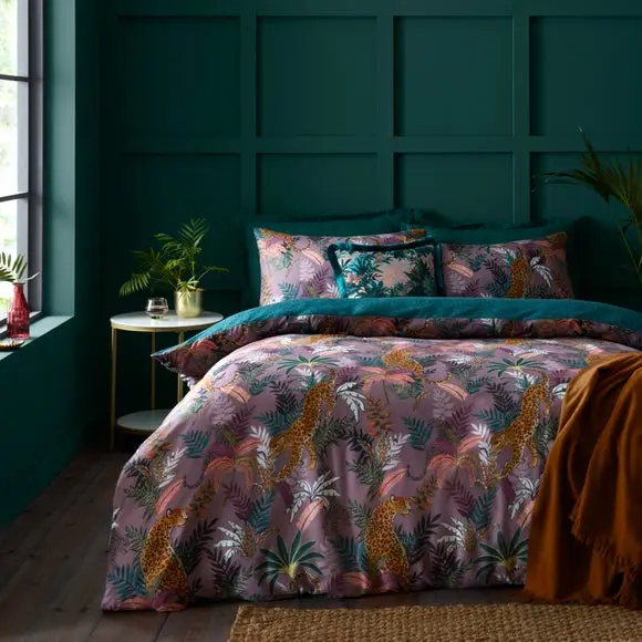 Nala Jungle Sateen Duvet Cover & Pillowcase Set
