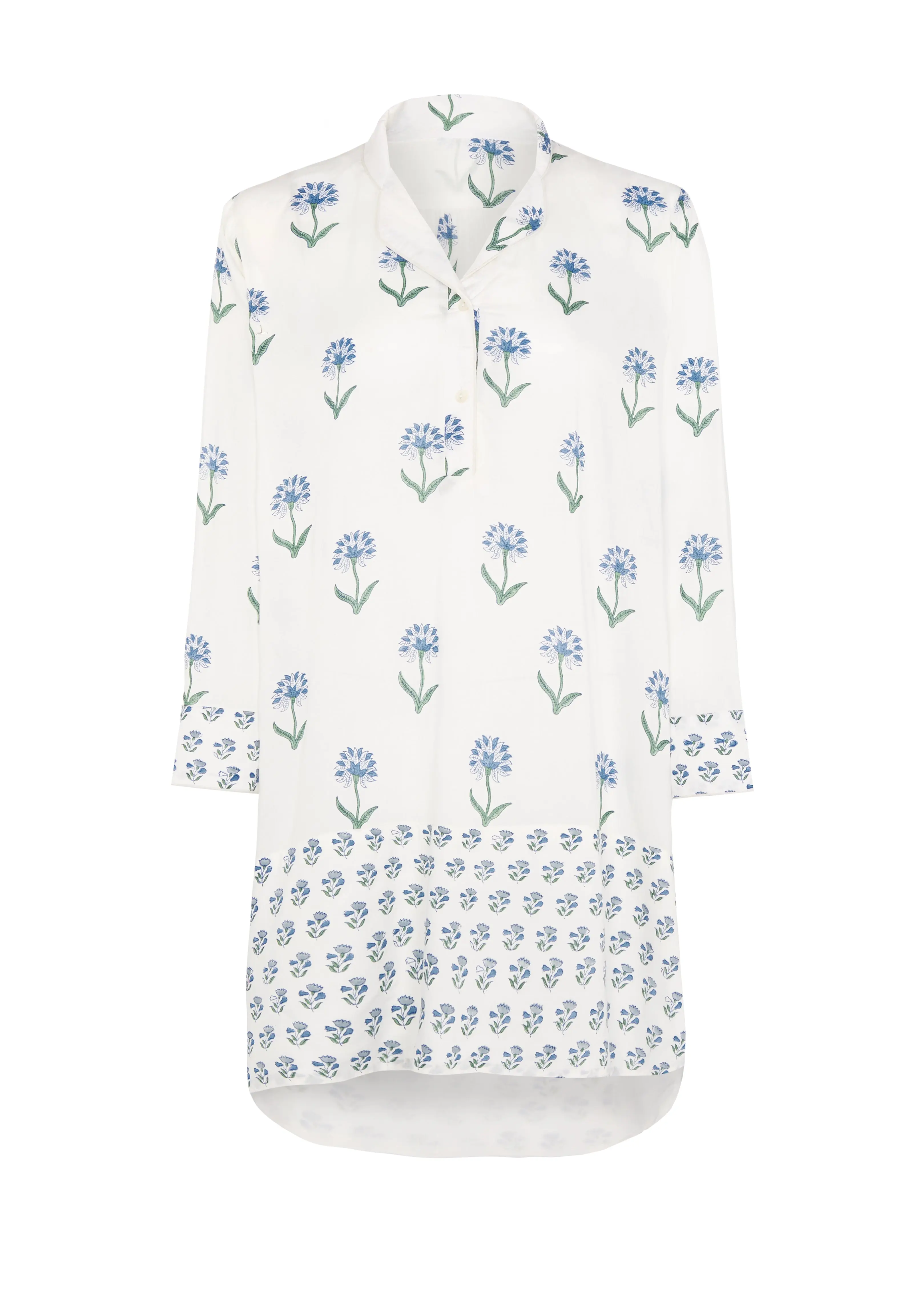 Nancy Night / Beach Shirt in Blue and Green - Image 7
