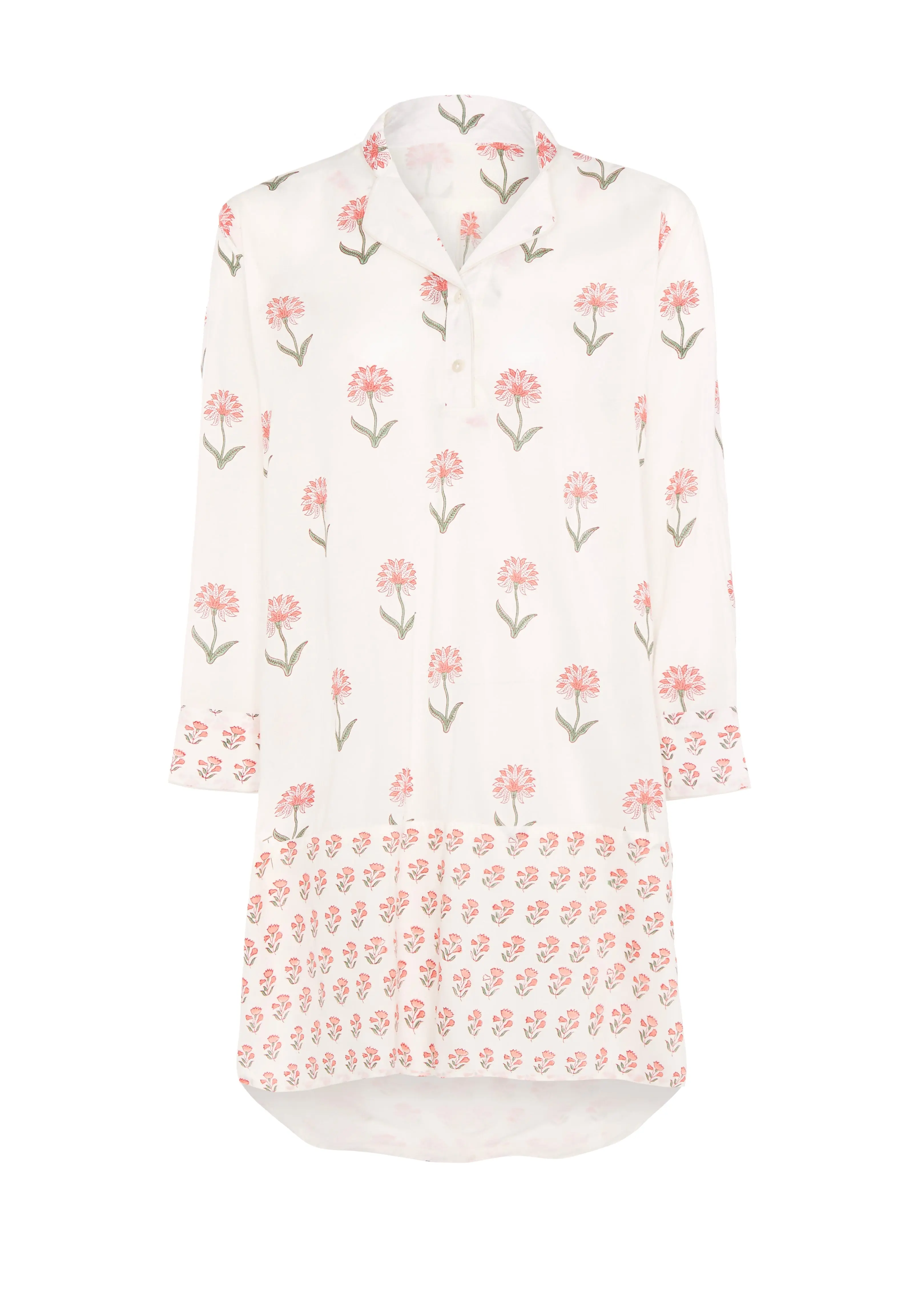 Nancy Night / Beach Shirt in Pink and Green - Image 11