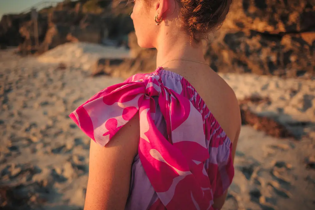 Nandi Off Shoulder Bold Floral Dress - Image 10