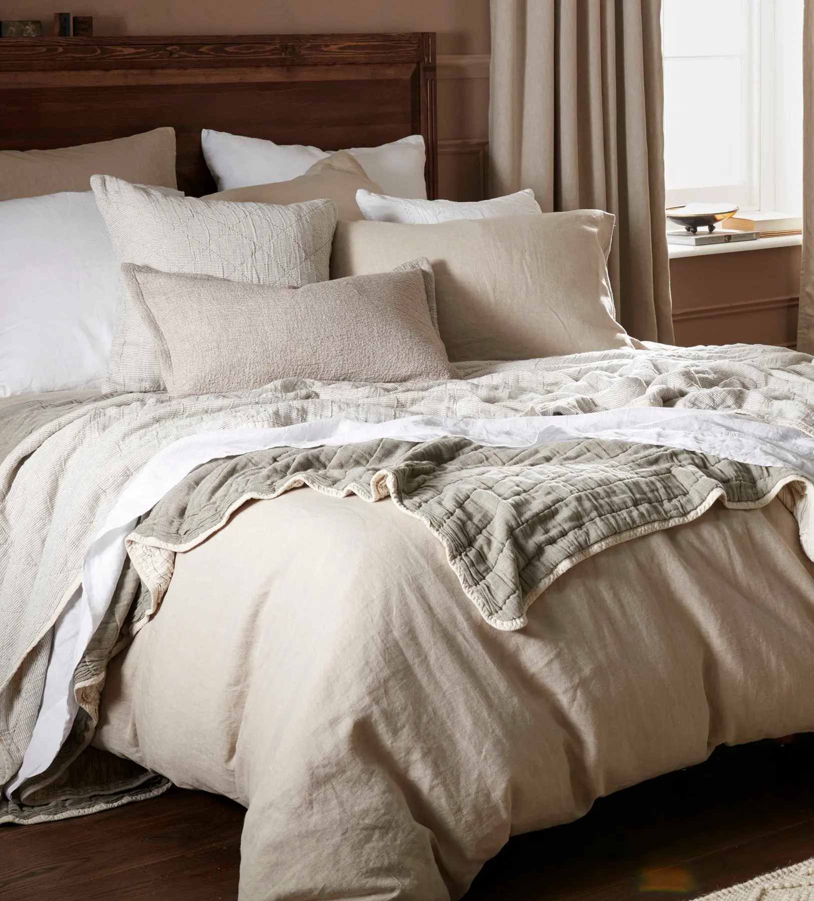 Natural 100% Linen Oxford Pillowcase - Image 2