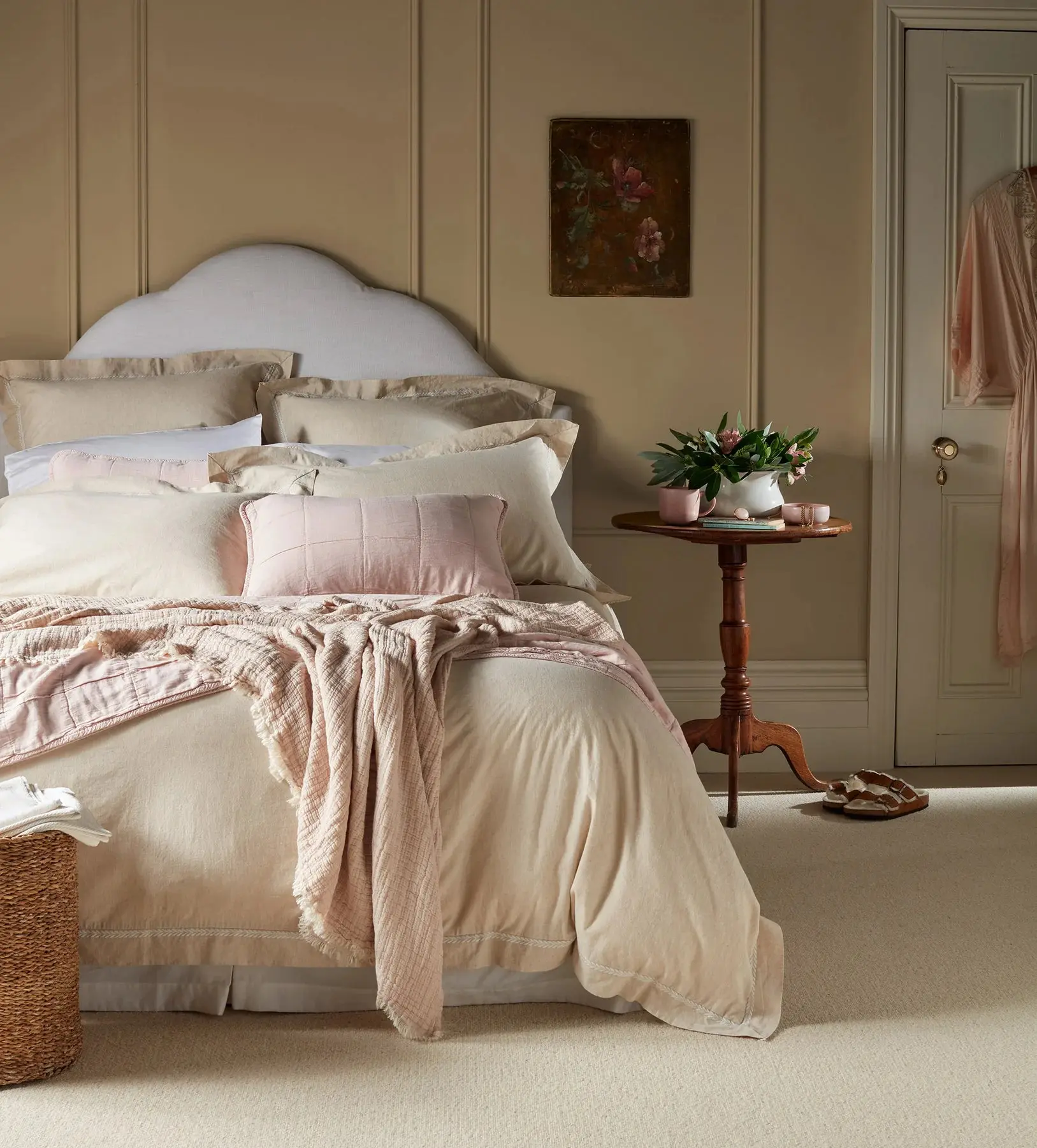 Natural Charlotte Cotton Linen Bed Linen