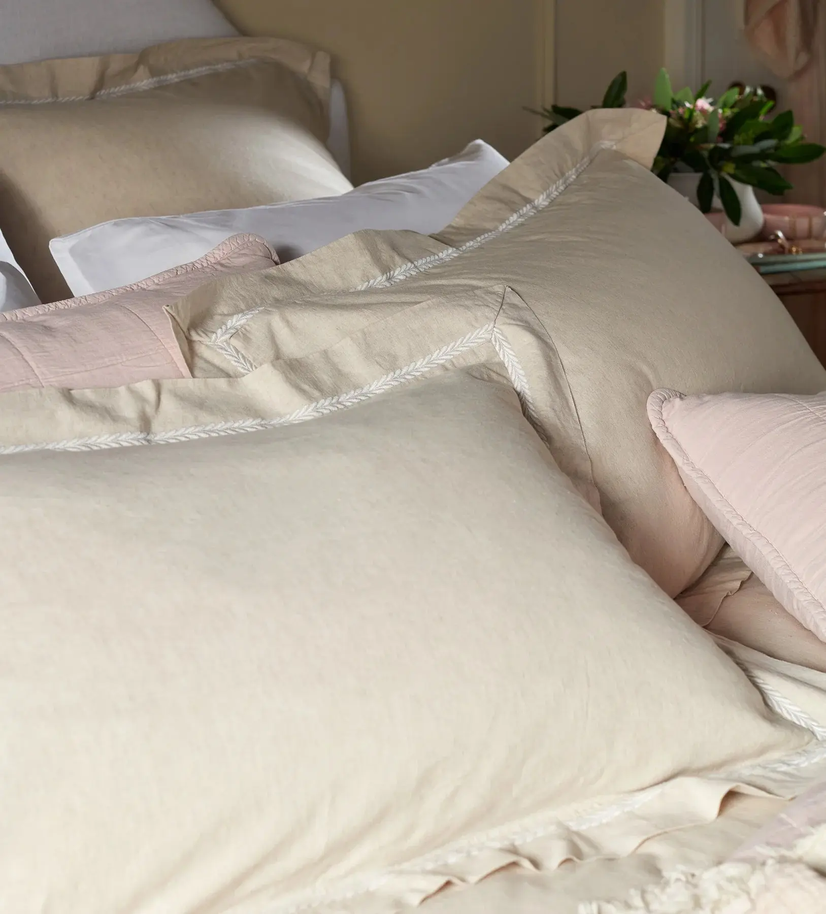 Natural Charlotte Cotton Linen Bed Linen - Image 2
