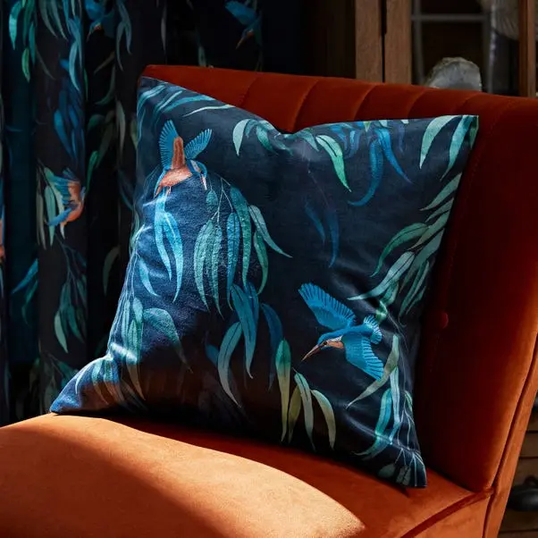 Natural History Museum Kingfisher Pencil Pleat Curtains - Image 5
