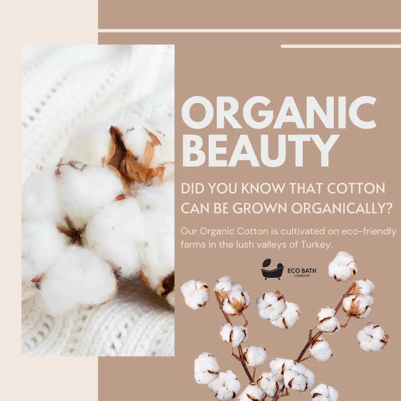 Natural Organic Cotton Toweling Slippers - Image 4