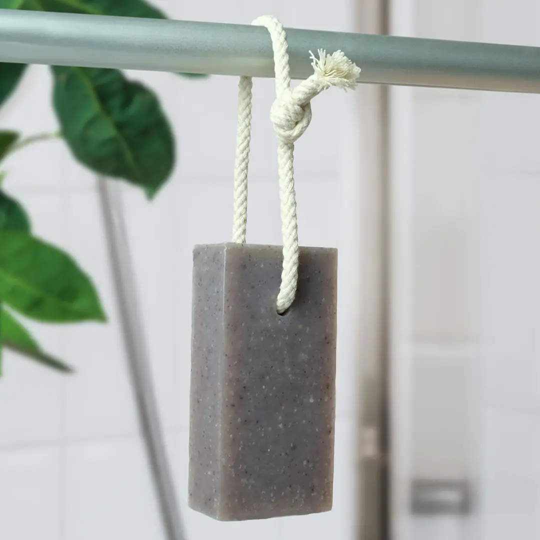 Natural Soap On A Rope - 'Woody' Patchouli & Sandalwood 125g - Image 2