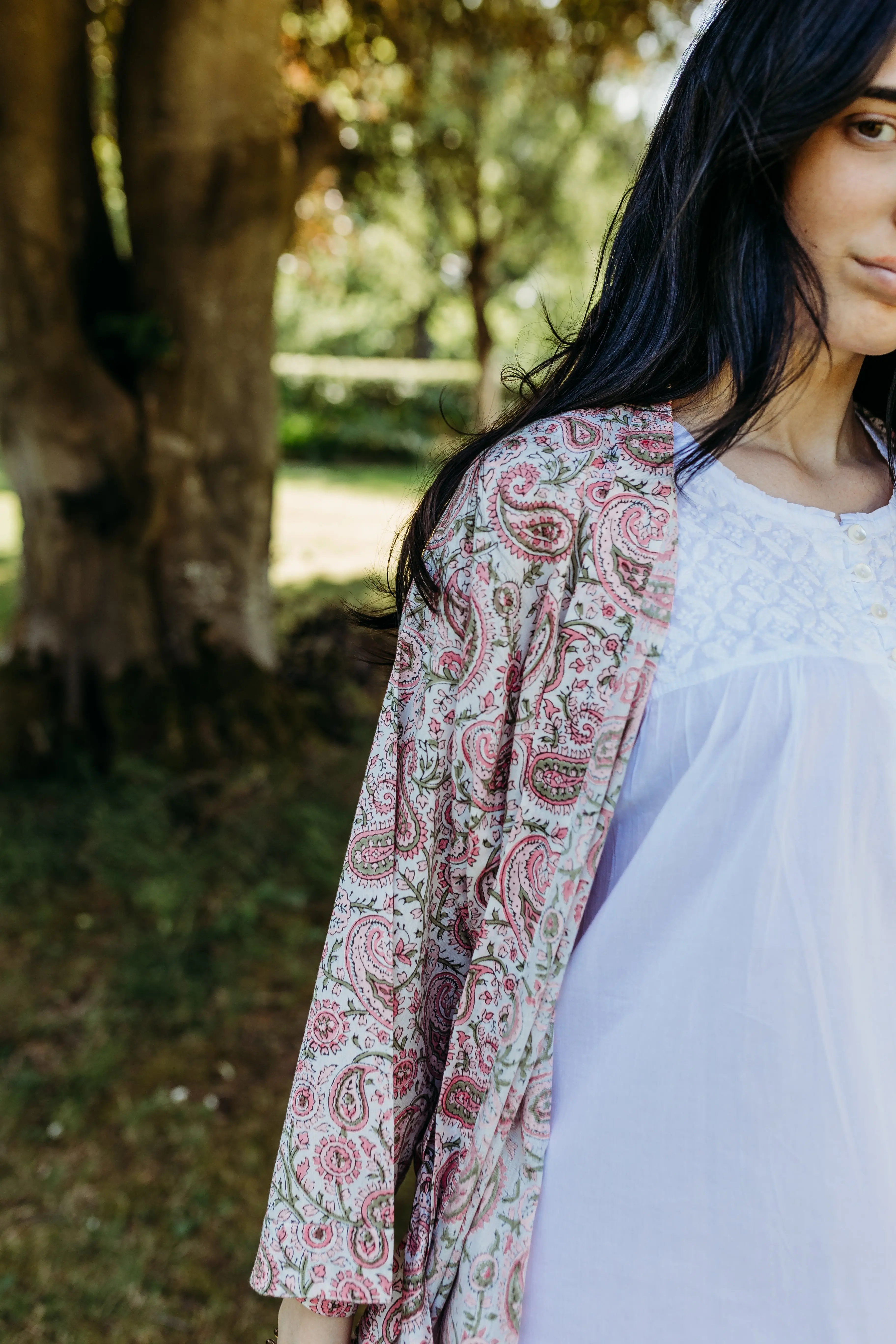 Navi Block Printed Robe - Image 12