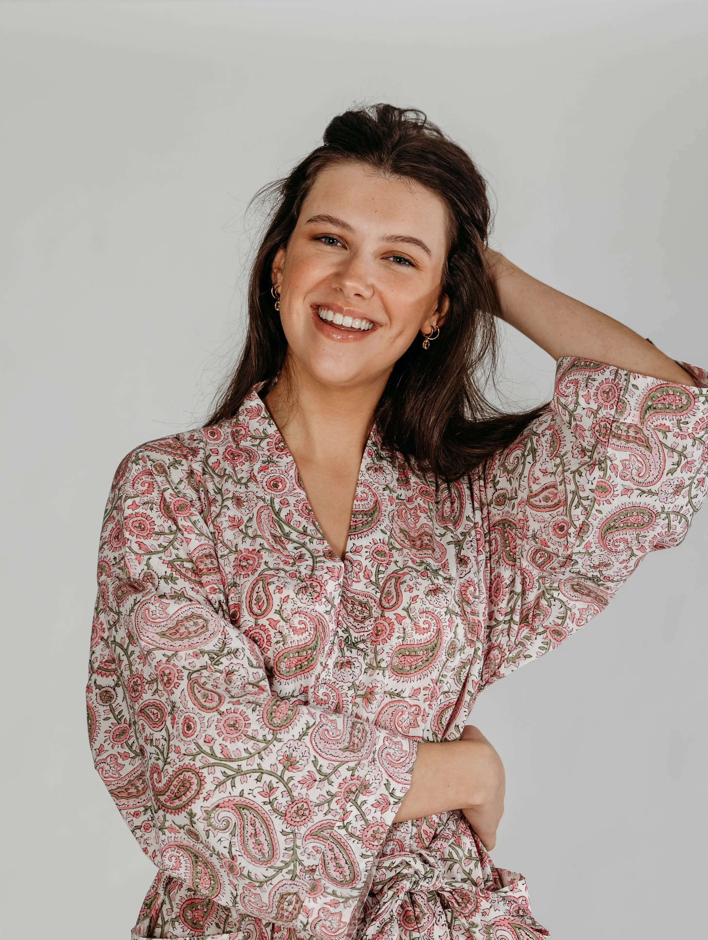 Navi Block Printed Robe - Image 2