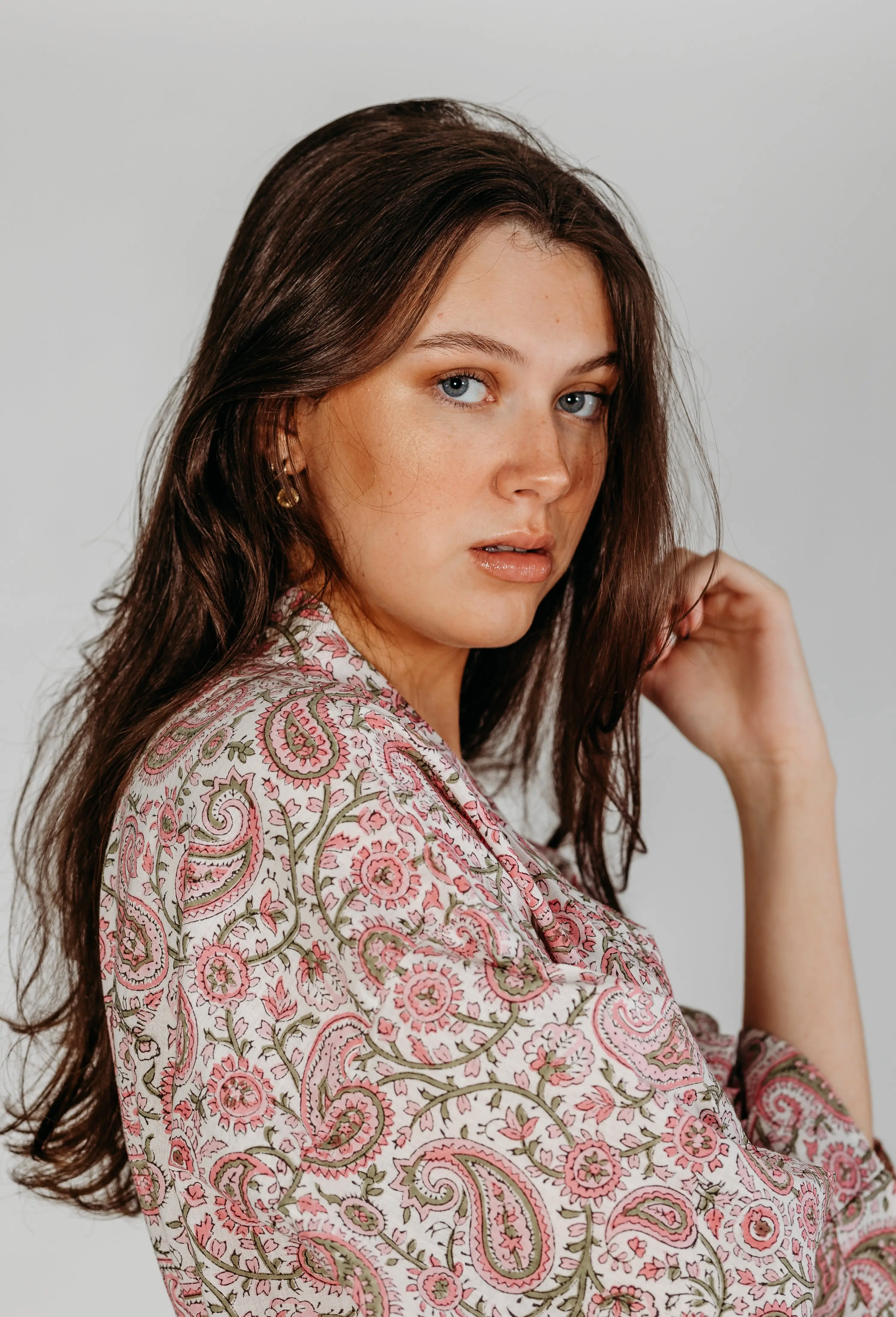 Navi Block Printed Robe - Image 6